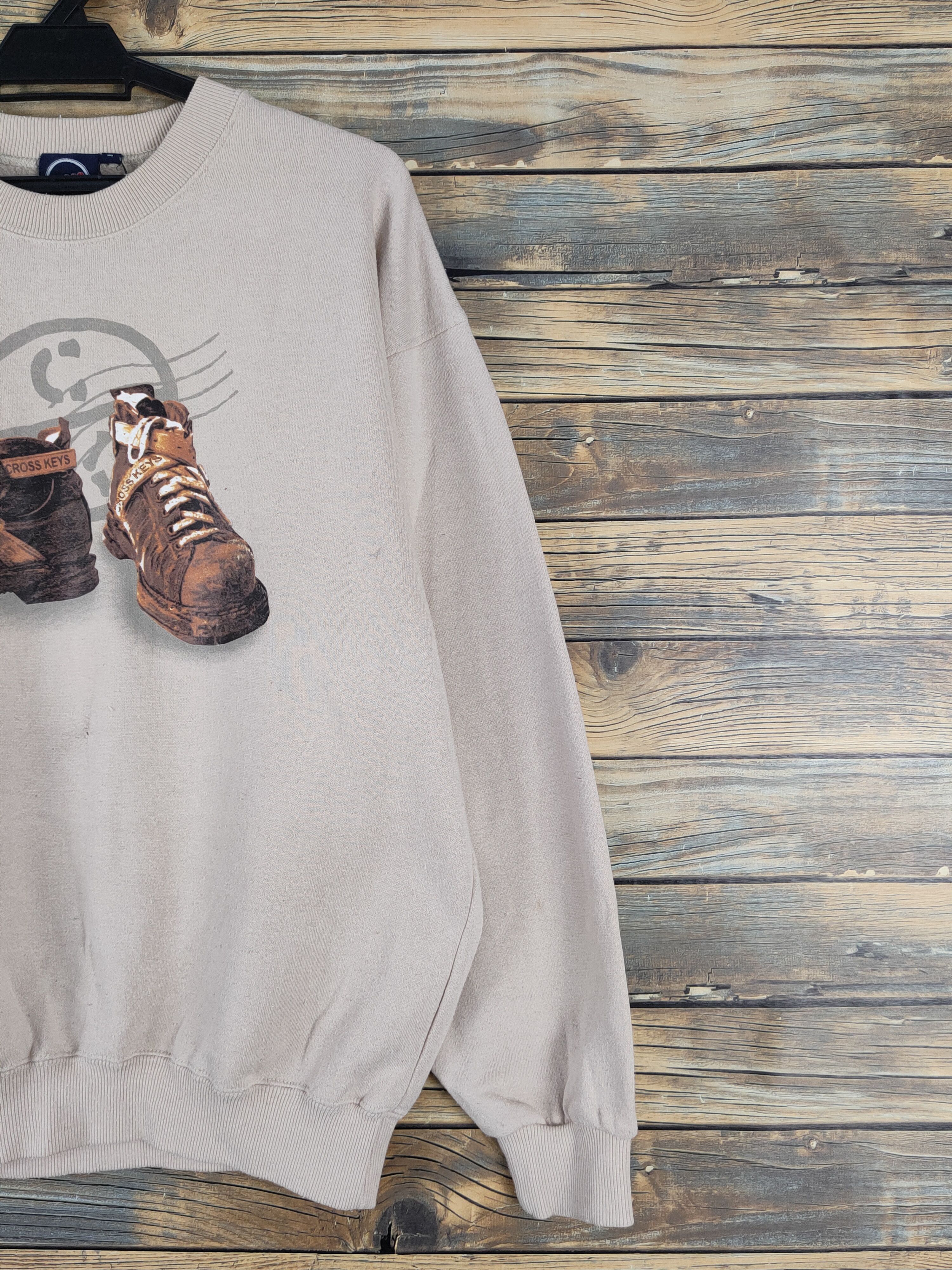 Japanese Brand × Vintage Cross Keys Light Brown Sweatshirts #W1550 Size US M / EU 48-50 / 2 - 6 Thumbnail