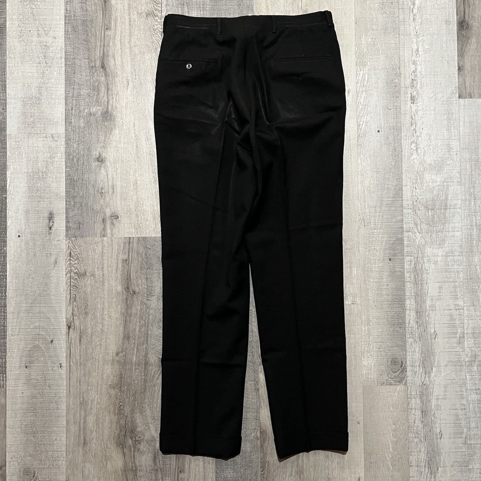 Harry Winston VTG 70s Winston Black Wool Pleated Dress Pants Trousers 32 Size US 32 / EU 48 - 2 Thumbnail