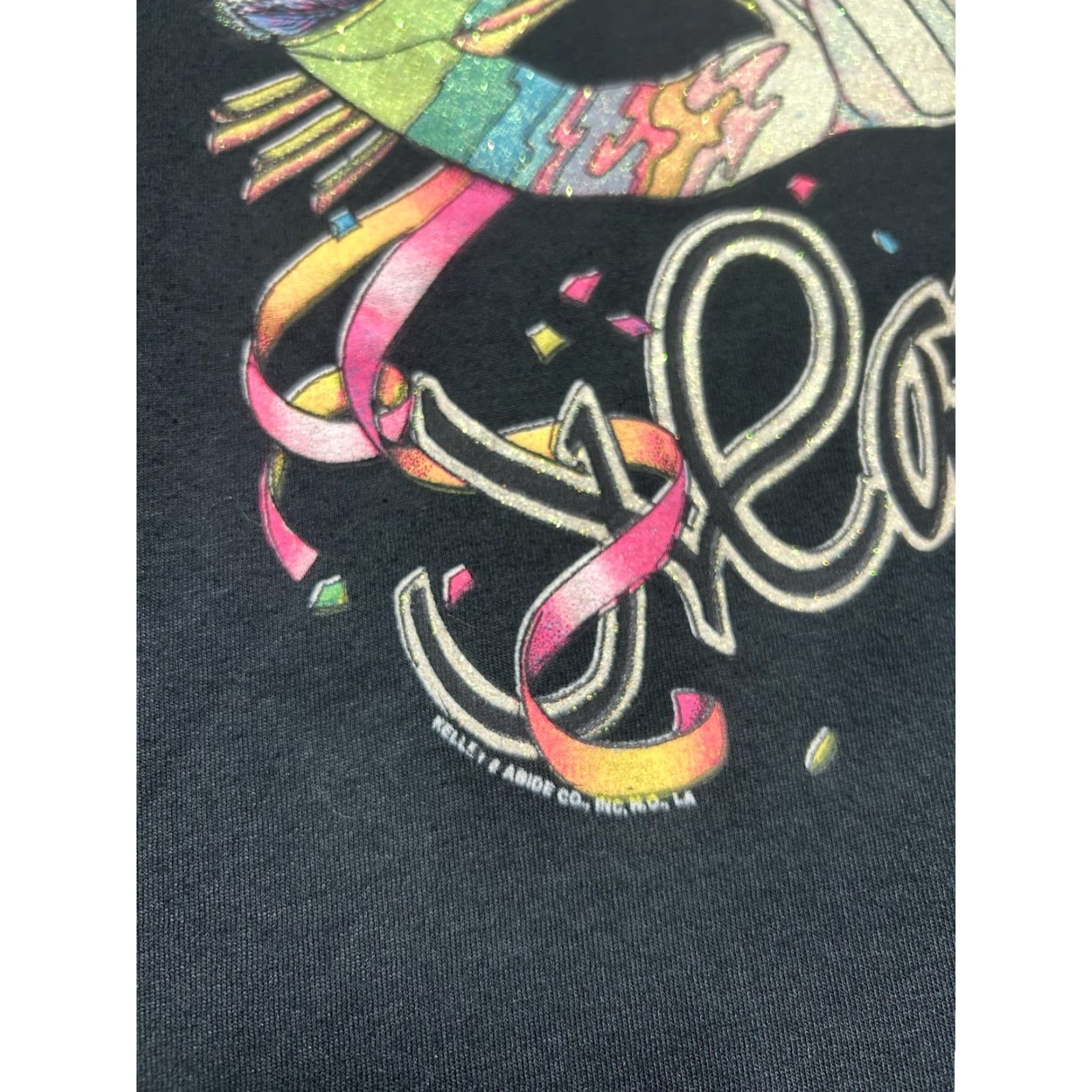 Vintage VINTAGE Mardi Gras T-Shirt 90s Graphic XL Black Men Shirt Adults Mens New Orleans Mask Size US XL / EU 56 / 4 - 3 Thumbnail