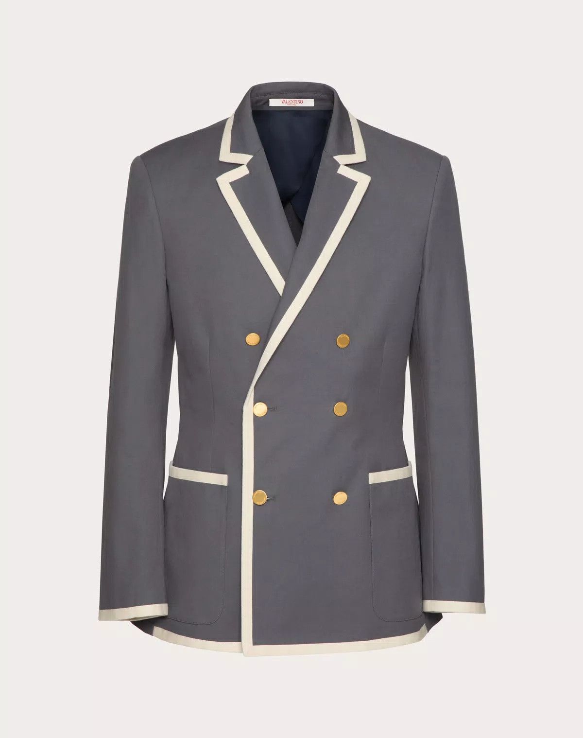oc11z0725 Double Breasted Jacket in Slate Grey