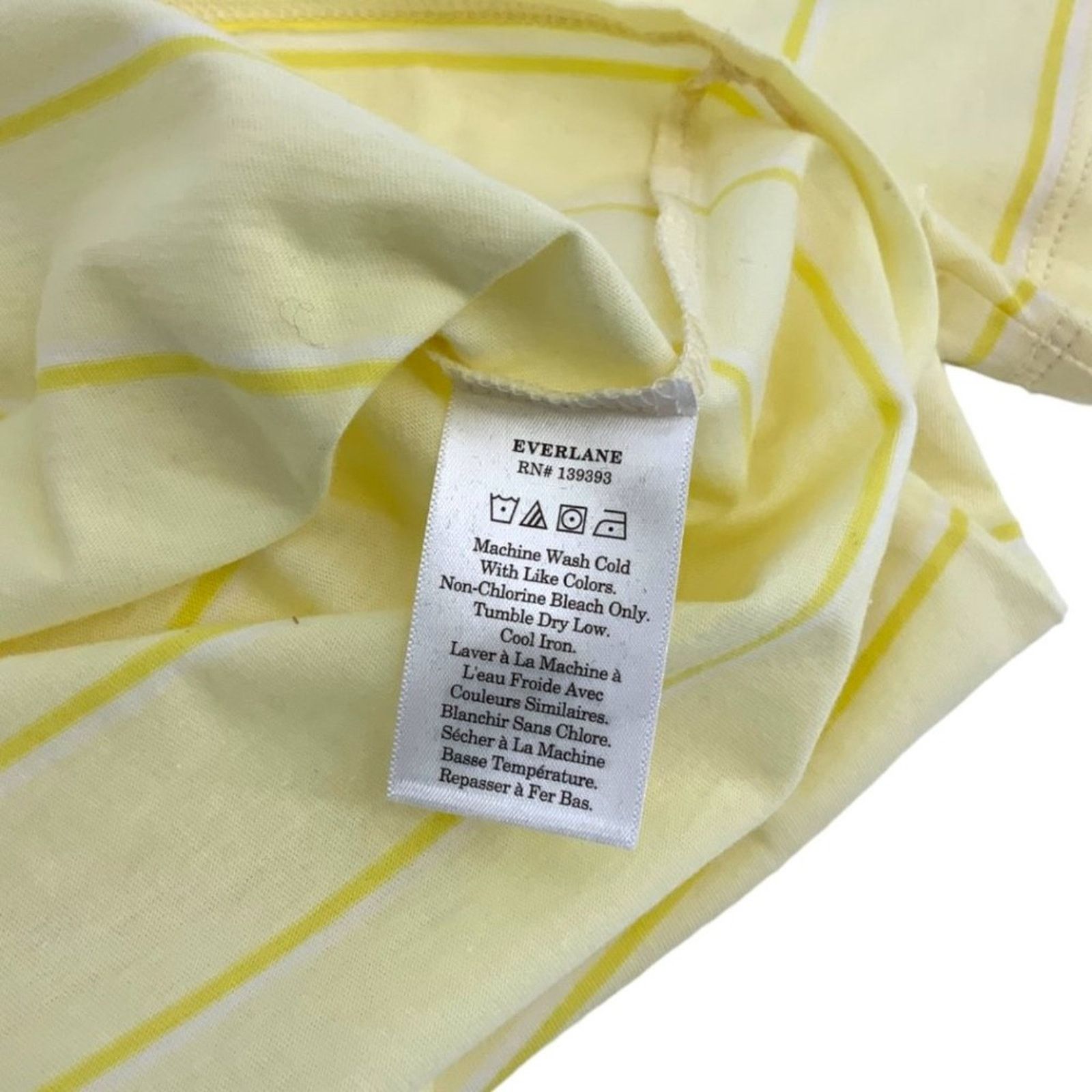 Everlane Everlane Organic Cotton Short Sleeve Yellow Stripe Tee Small Size S / US 4 / IT 40 - 4 Thumbnail