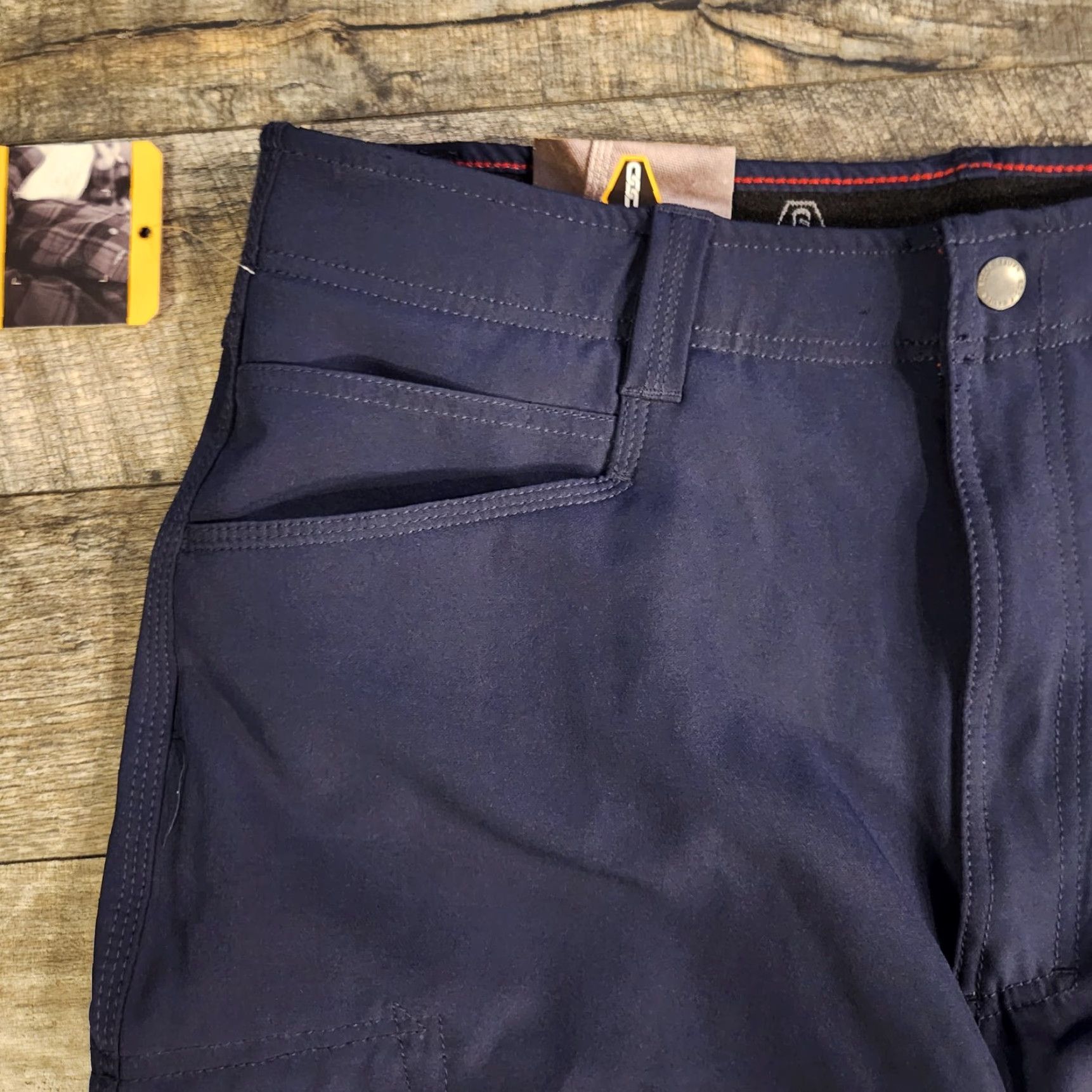 Eddie Bauer Eddie Bauer Mens 38 10" Work Shorts Stretch Water Repel Navy Navy Blue Pockets Cotton Polyester Satin? Size US 38 / EU 54 - 3 Thumbnail