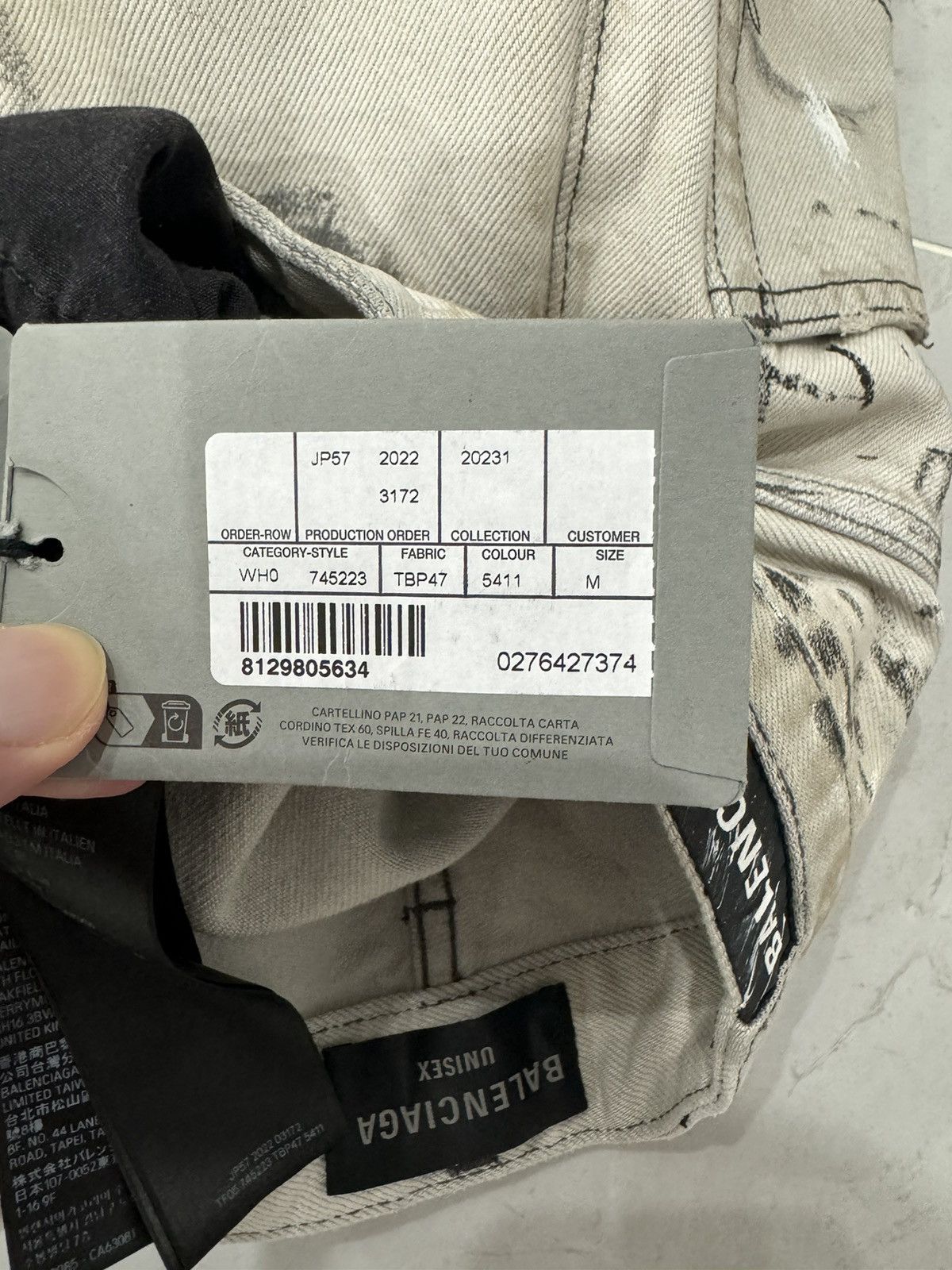 Balenciaga Balenciaga SS23 Graffiti Jeans Baggy Sz.M Size US 34 / EU 50 - 11 Thumbnail