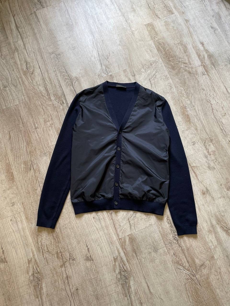 Prada Wool Cardigan Prada Nylon Size US L / EU 52-54 / 3 - 7 Thumbnail