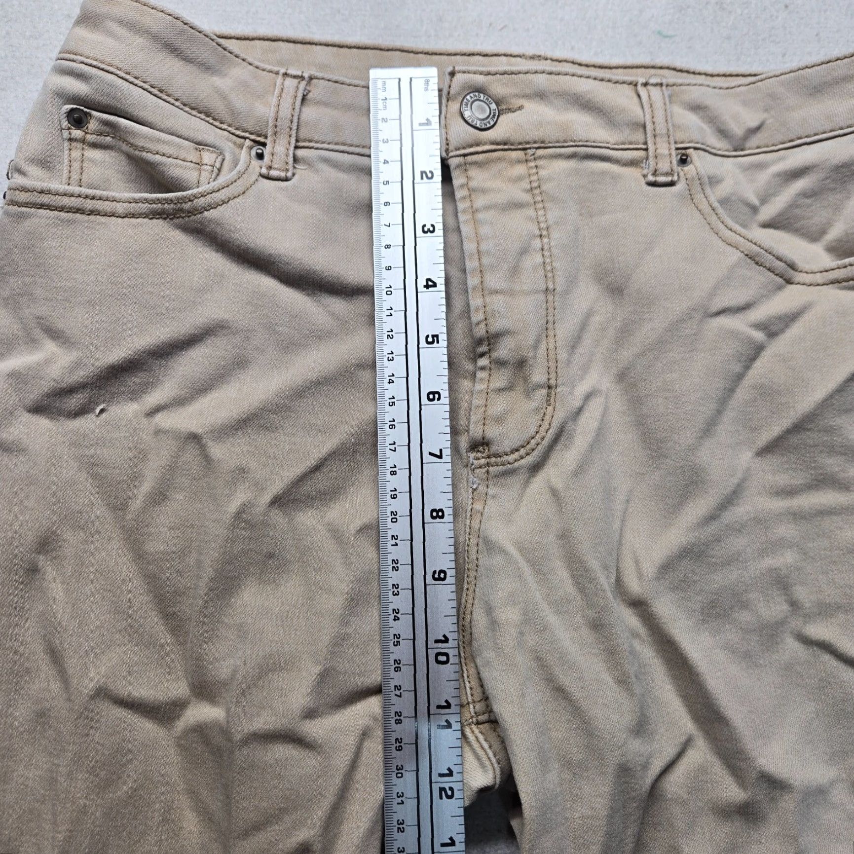 Vintage Time and Tru Jeans Boot Cut Brown Tan High Rise Adult Women's Size 14 Pant Pants Regular Bootcut Brown Time and Tru Womens 14 Size 36" / US 14 / IT 50 - 5 Thumbnail