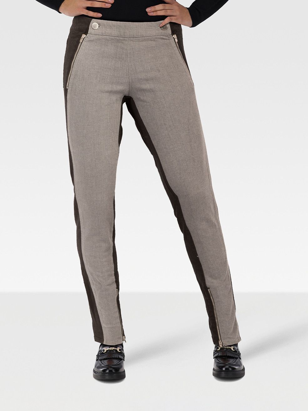 Stella McCartney Black & Grey Denim Panelled Jeans Size 26" / US 2 / IT 38 - 1 Thumbnail