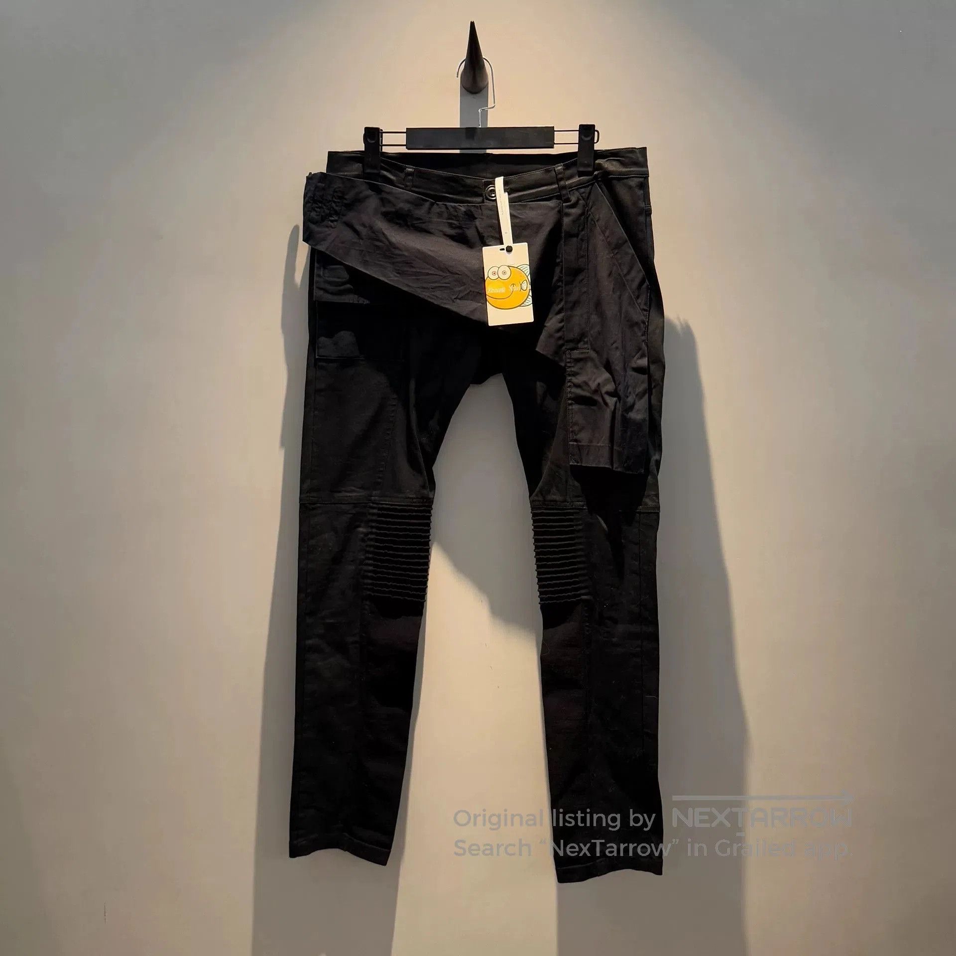 Rick Owens rare rick owens asymmetrical biker pants. Size US 32 / EU 48 - 1 Thumbnail