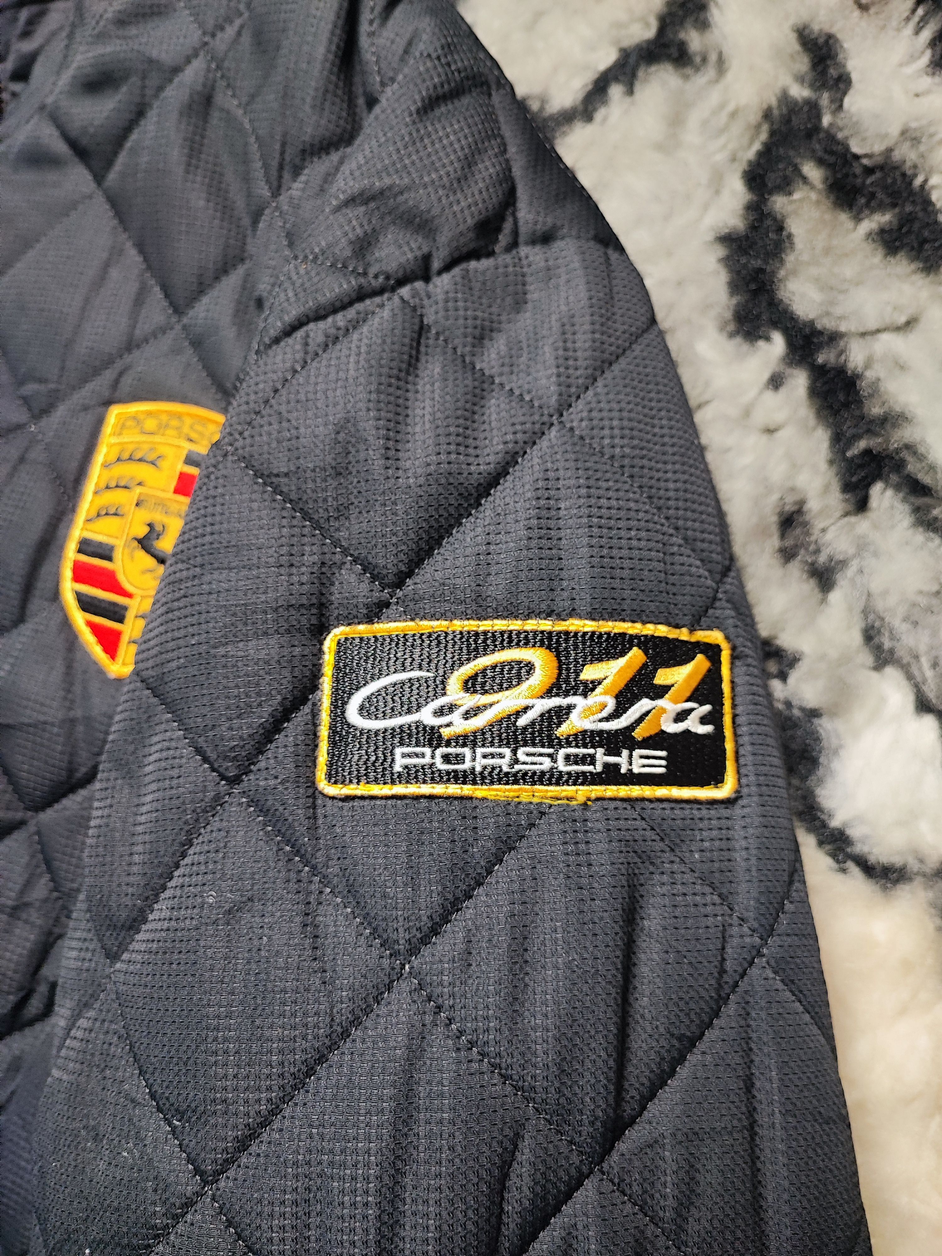 Porsche Design Vintage Porsche Carrera 911 Quilted Racing Jacket Fleece Size US L / EU 52-54 / 3 - 8 Thumbnail