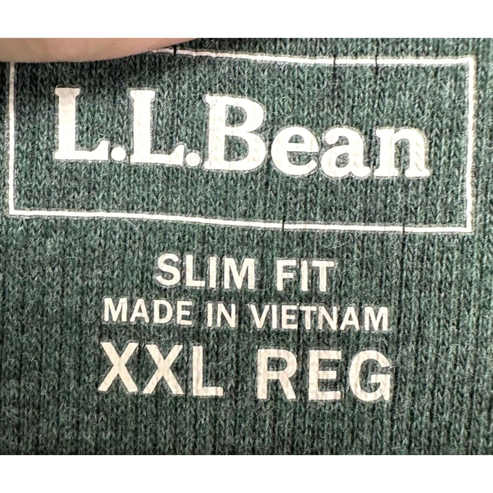 Vintage L.L. Bean Sweater Mens 2XL Green Henley Thermal Waffle-Knit Slim Fit Pullover Size US XXL / EU 58 / 5 - 6 Thumbnail