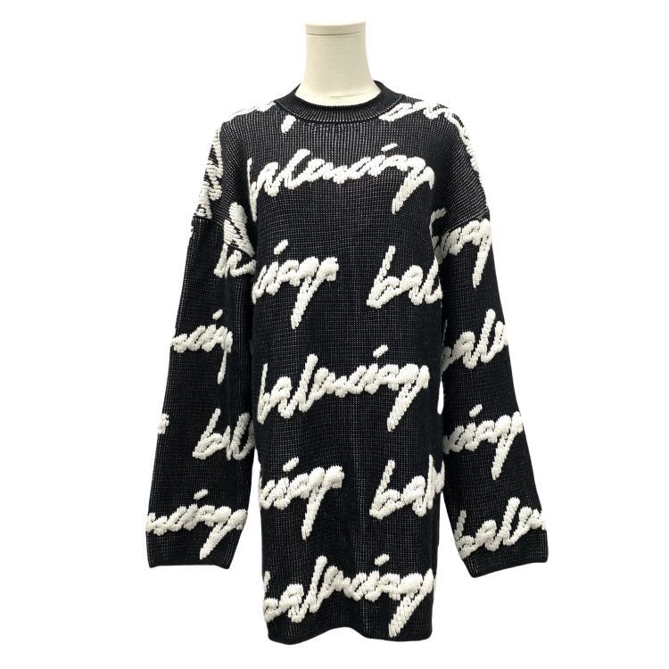 Balenciaga Balenciaga Logo Knit Sweater Size XS Size XS / US 0-2 / IT 36-38 - 1 Thumbnail