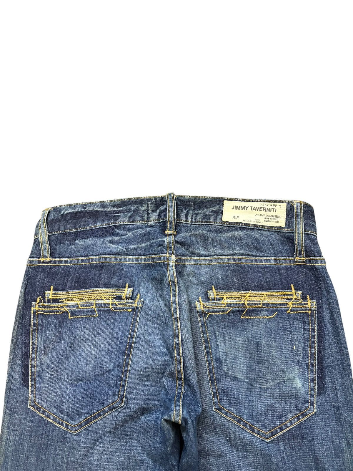 Jimmy Taverniti Vintage Jimmy Taverniti Faded Wash Distressed Jeans Size 31" - 4 Thumbnail