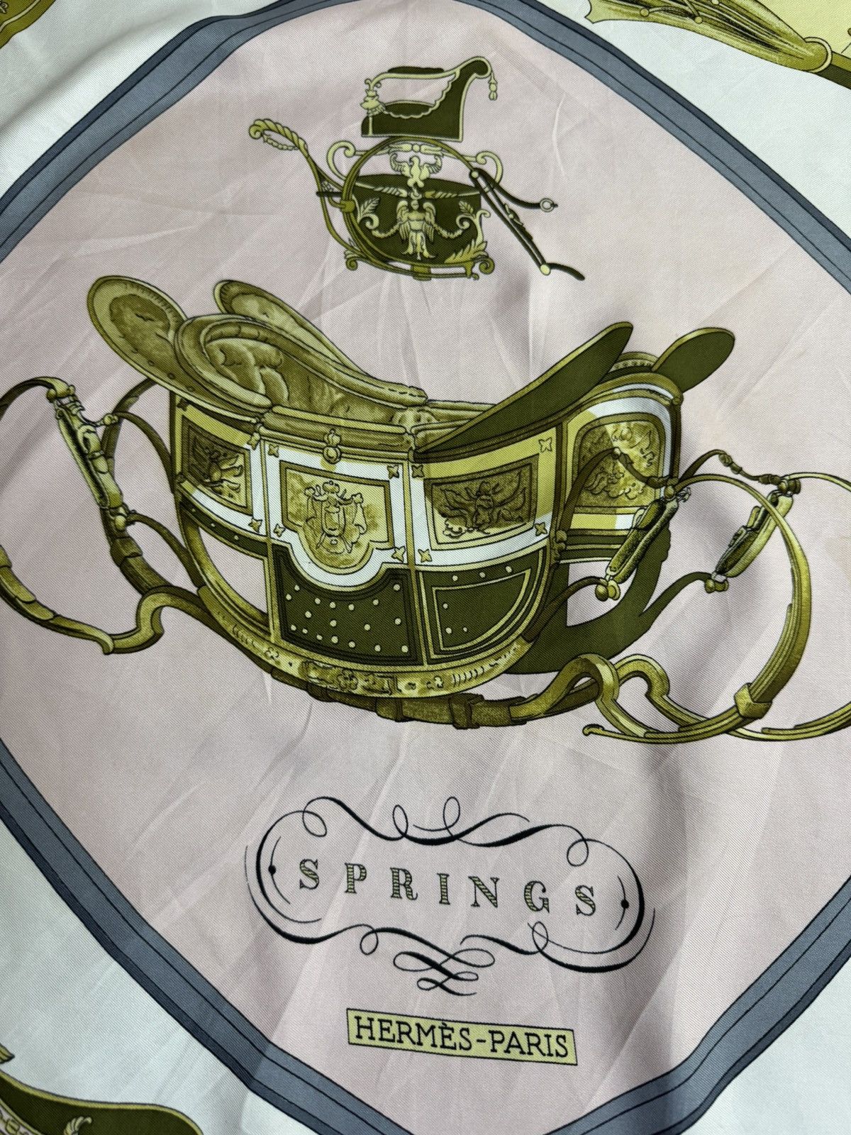 Hermes vintage Hermès Springs scarf designed by Philippe Ledoux Size ONE SIZE - 5 Thumbnail