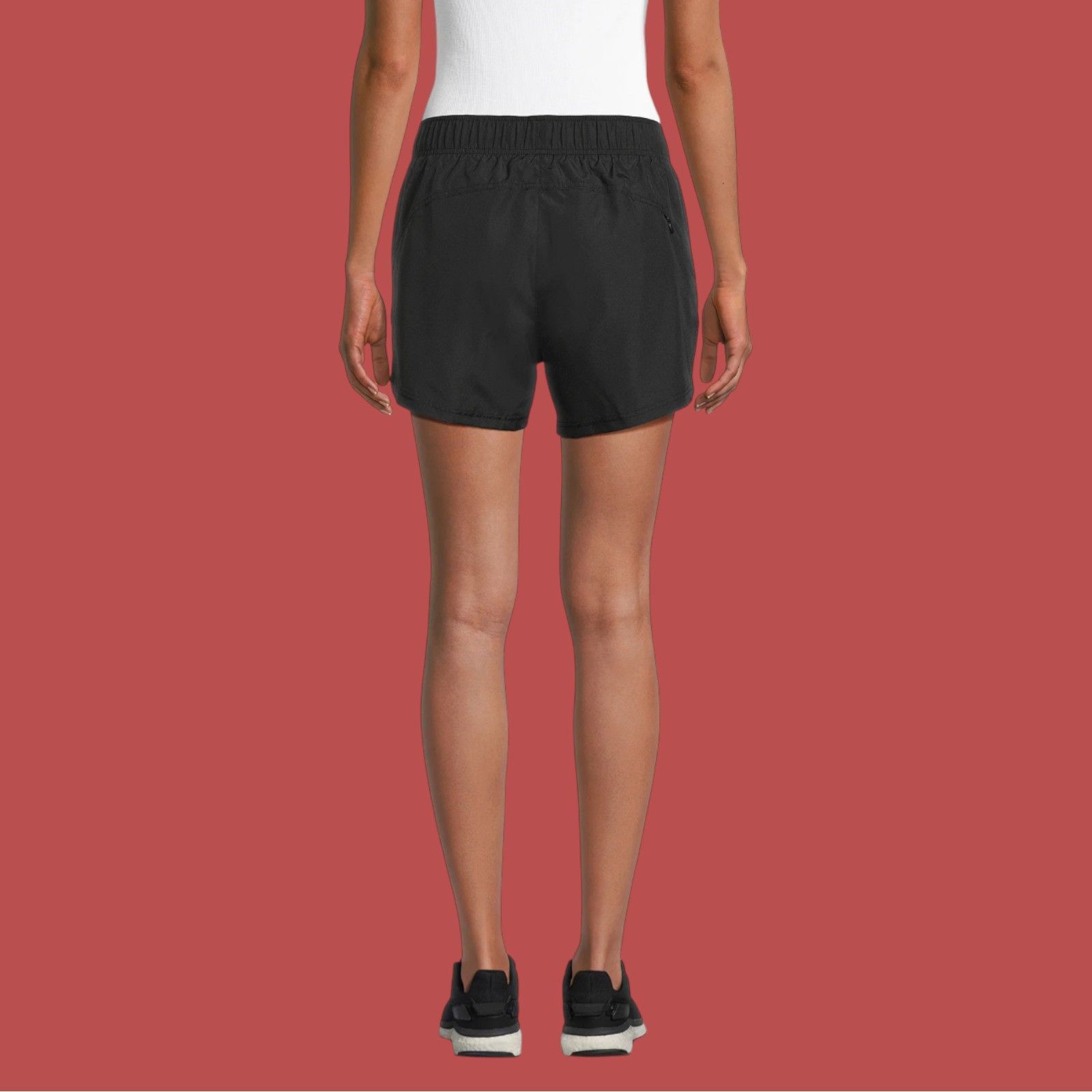 Athletic Works Athletic Works - Women's Running Shorts - Black - Large (12- Size 36" / US 14 / IT 50 - 2 Thumbnail