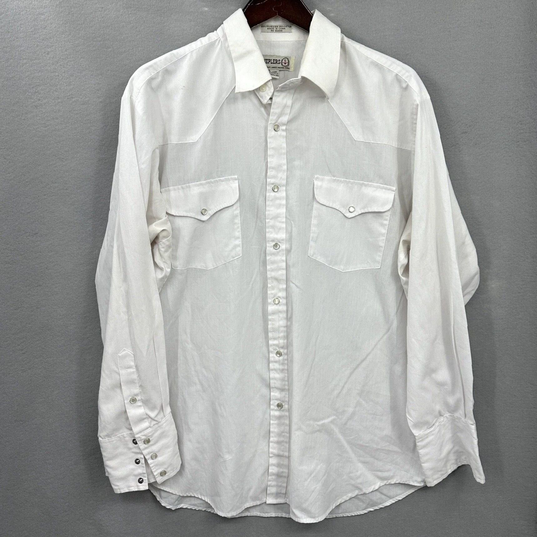 Vintage VINTAGE Sheplers Western Shirt Mens 17.5 35 Pearl Snap READ Casual Western Cowboy Pearl Snap Shirt Mens XS-XXL? Size US XL / EU 56 / 4 - 2 Thumbnail