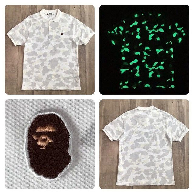 Bape 💫Glow in the dark💫 BAPE City camo polo shirt APE Size US L / EU 52-54 / 3 - 1 Thumbnail