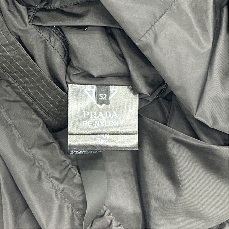 Prada Prada Men's Black Hoodie Jacket with Letter Print Size US XL / EU 56 / 4 - 1 Thumbnail