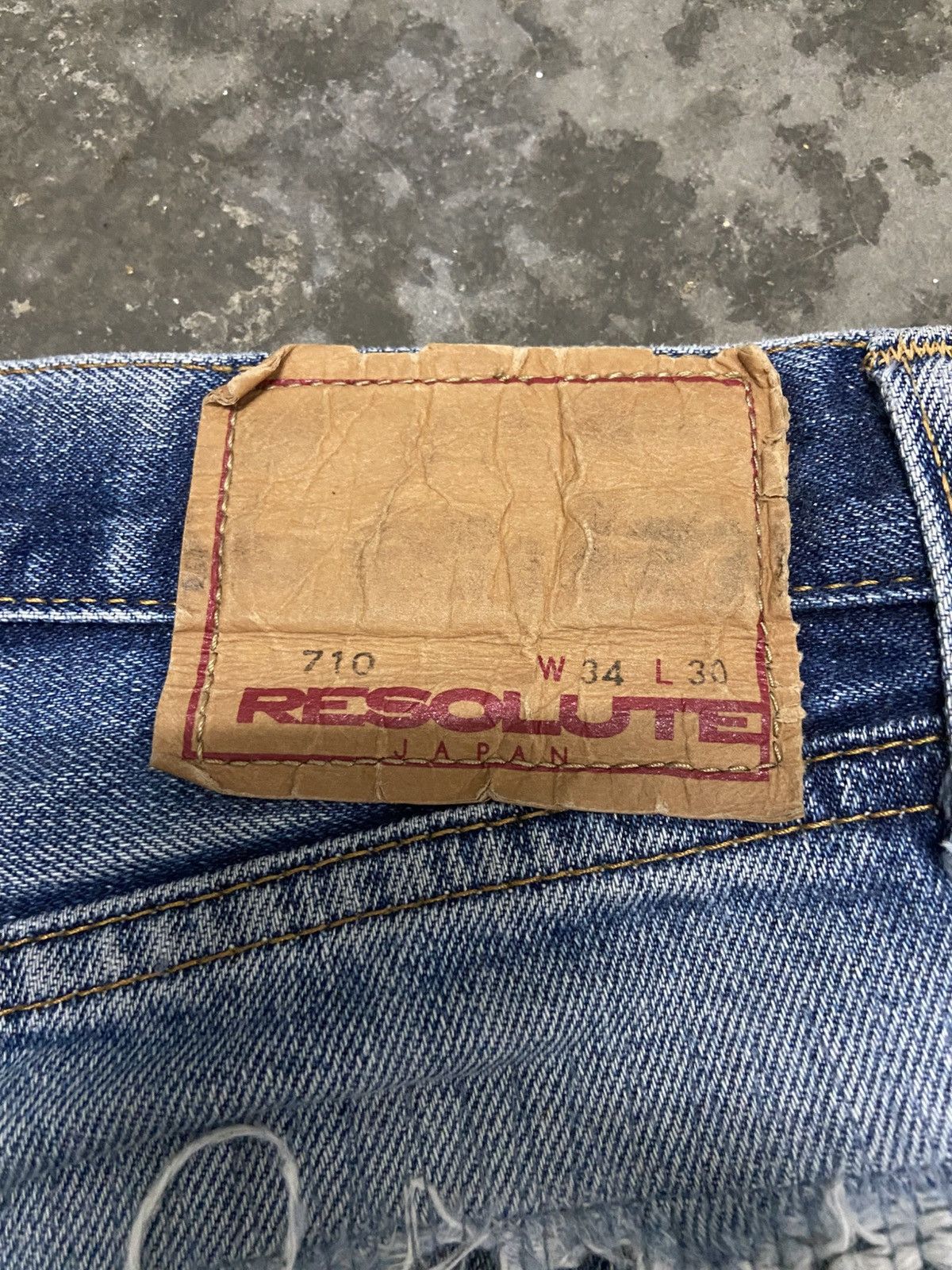 RESOLUTE Final Drop 💥💥 Resolute Distressed Selvedge Denim Size US 34 / EU 50 - 20 Thumbnail