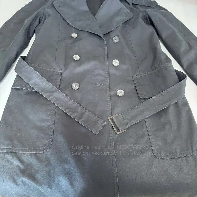 Yves Saint Laurent YSL Black Long Coat for Women . Size L / US 10 / IT 46 - 8 Thumbnail