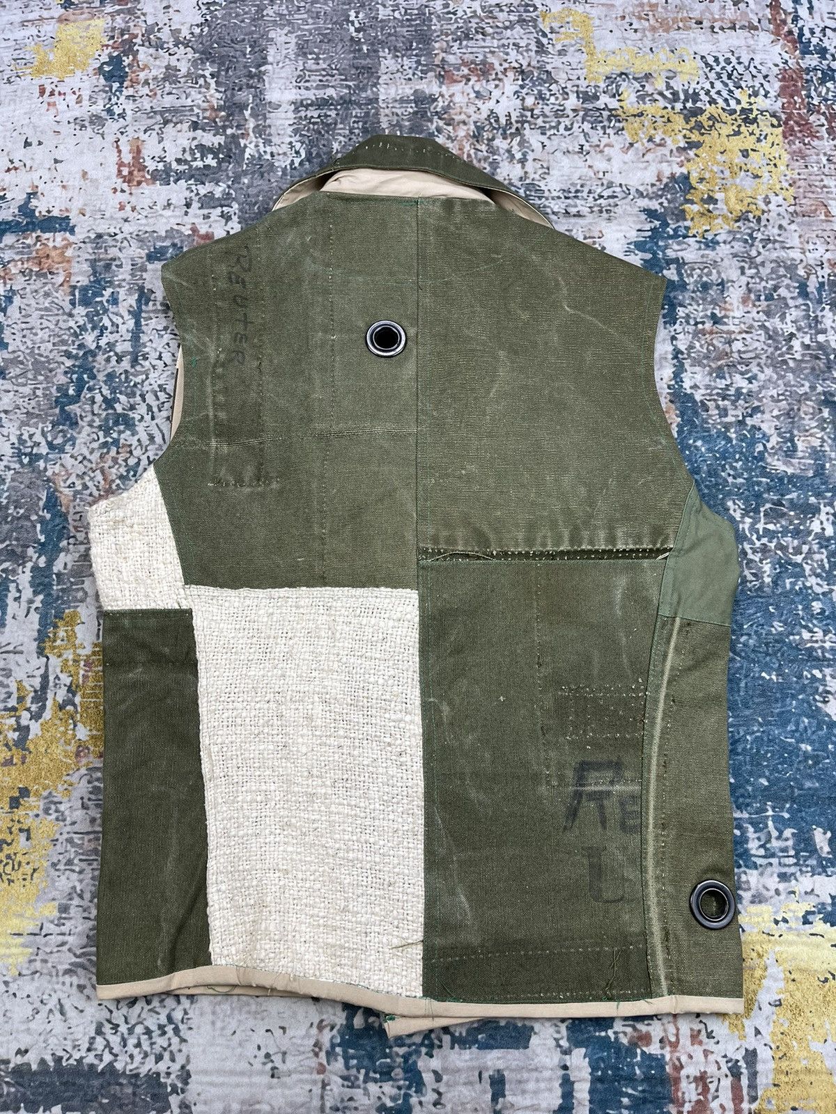 If Six Was Nine Macaronic Japan Upcycle Reconstruction Double Collar Size US M / EU 48-50 / 2 - 4 Thumbnail