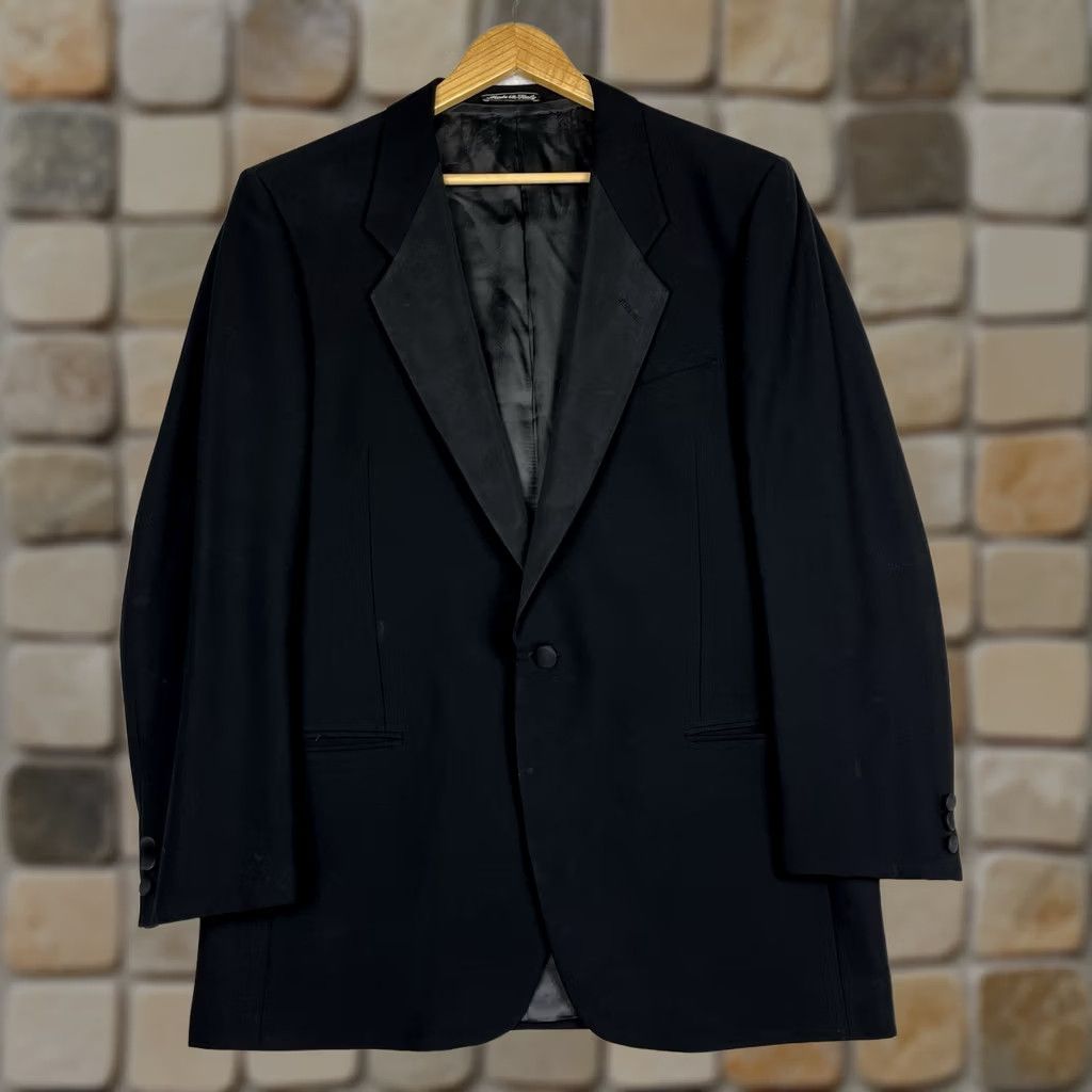 Giorgio Armani VINTAGE Giorgio Armani Mani Tuxedo Jacket 80s Black Wool 42 Long Men Size 42R - 1 Thumbnail