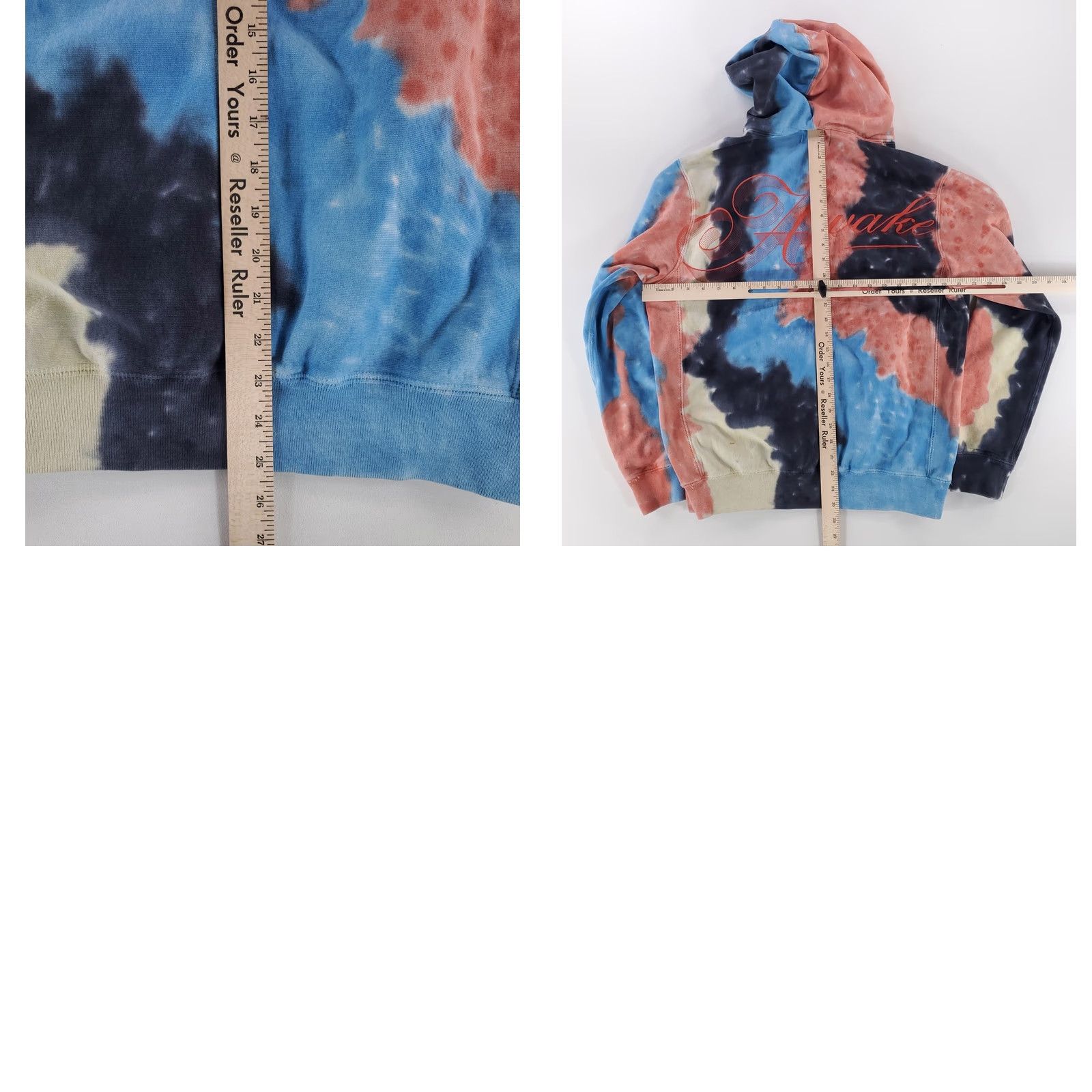 Awake NY Awake Hoodie Mens M Tie-Dye Blue Pink Black Yellow Multicolor Pullover Hoodie M Men Shirt Size US M / EU 48-50 / 2 - 8 Thumbnail