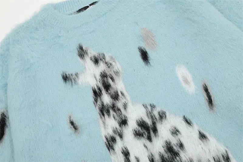 Japanese Brand × Vintage Spotted dog pattern sweater Size US L / EU 52-54 / 3 - 3 Thumbnail