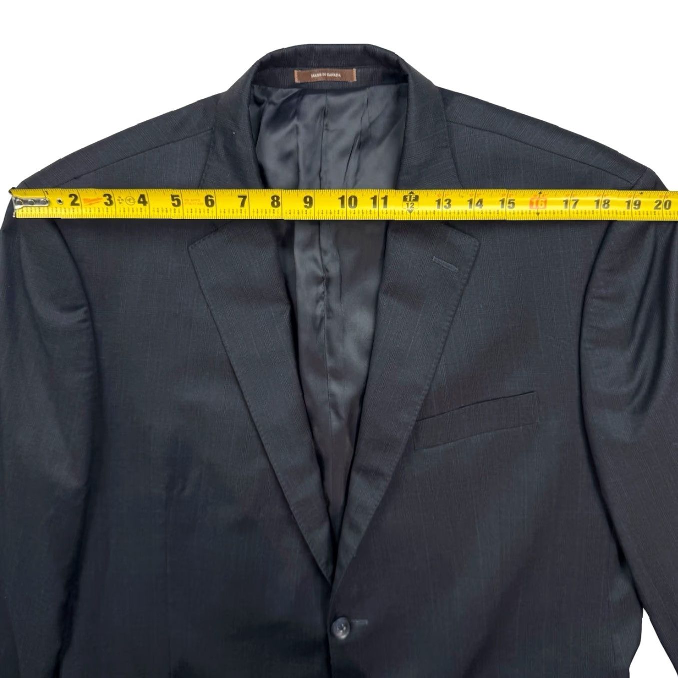 Peter Millar Peter Millar Blazer Jacket Gray 44R Wool Mens 2-Button Single-Breasted Notch Lapel Size 44R - 7 Thumbnail