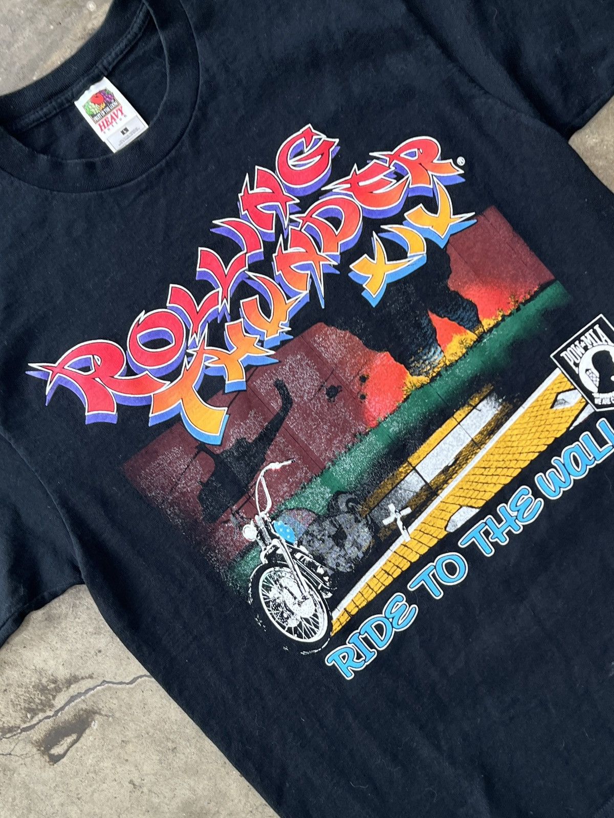 Harley Davidson Vintage 2001 PowMia Rolling Thunder Motorcycle Tee Large Size US L / EU 52-54 / 3 - 1 Thumbnail