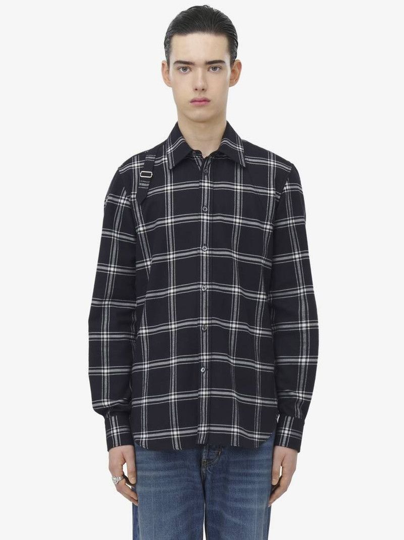 Alexander McQueen o1srvl11e0226 Twin Needle Harness Shirt In Multicolor Size US XL / EU 56 / 4 - 2 Thumbnail