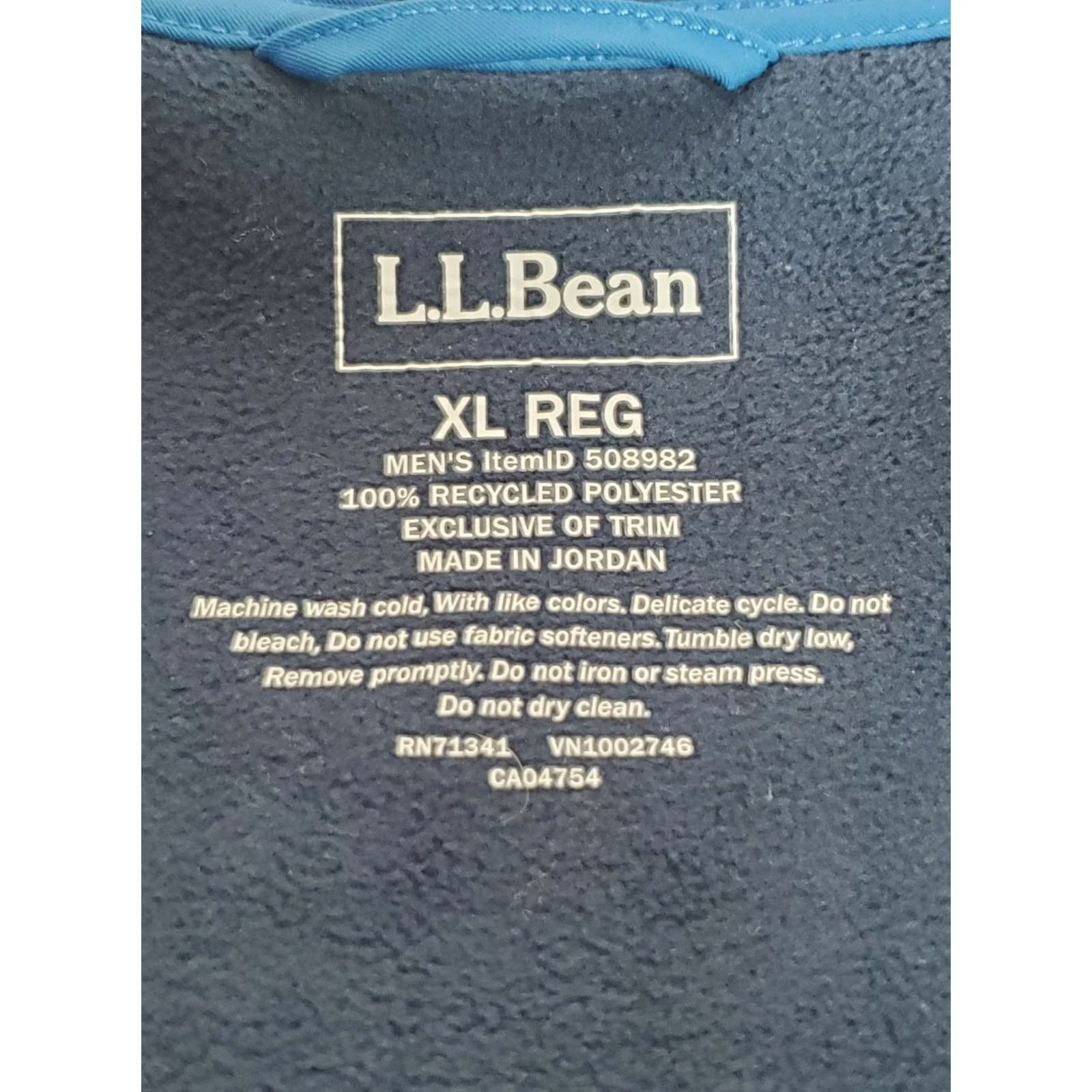 Vintage VINTAGE L.L.Bean Mountain Classic Windproof Fleece Jacket Hoodie Maroon and Blue XL Mens Size US XL / EU 56 / 4 - 6 Thumbnail