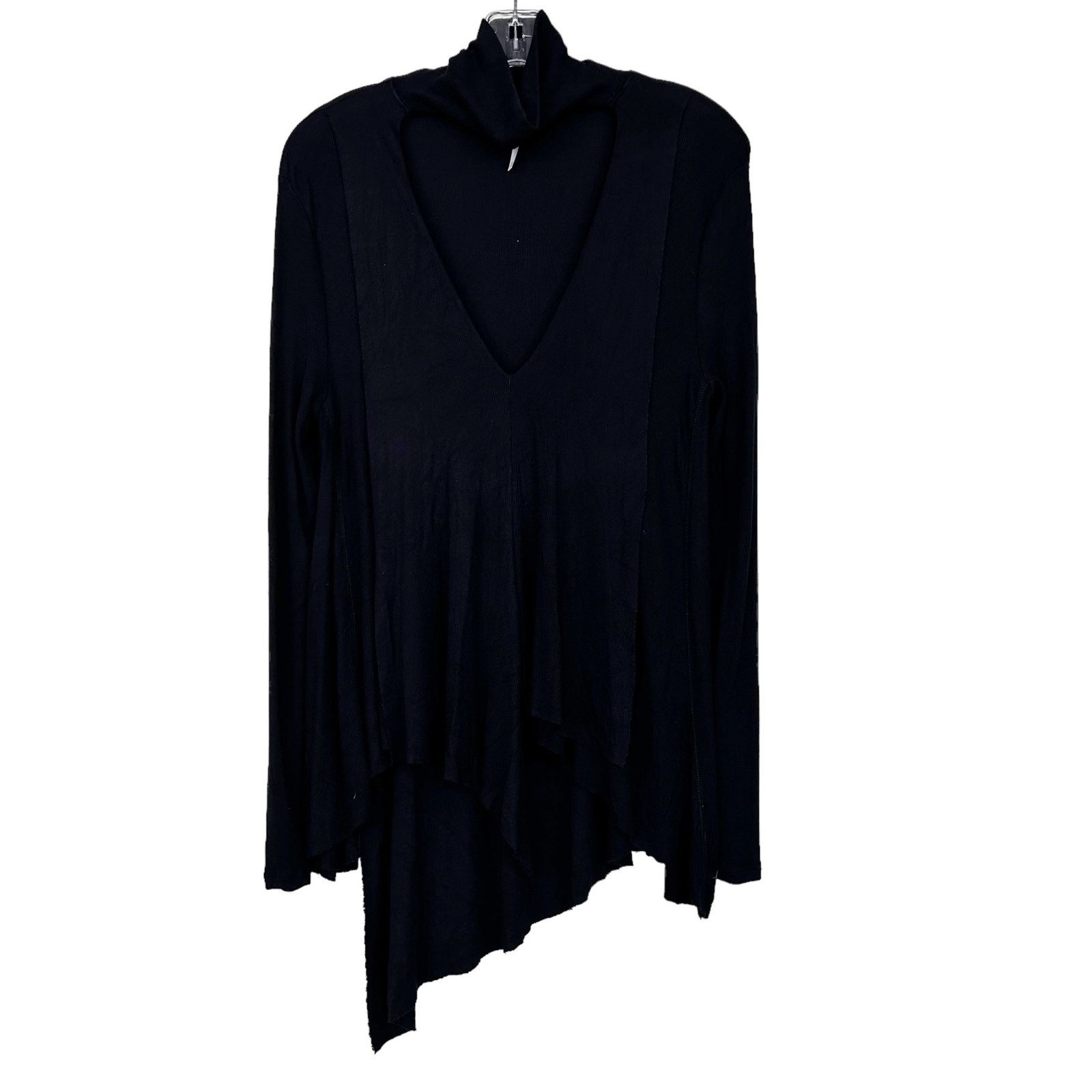 Free People Free People Black Uptown Choker Turtleneck Tunic Sz XS Size XS / US 0-2 / IT 36-38 - 6 Thumbnail