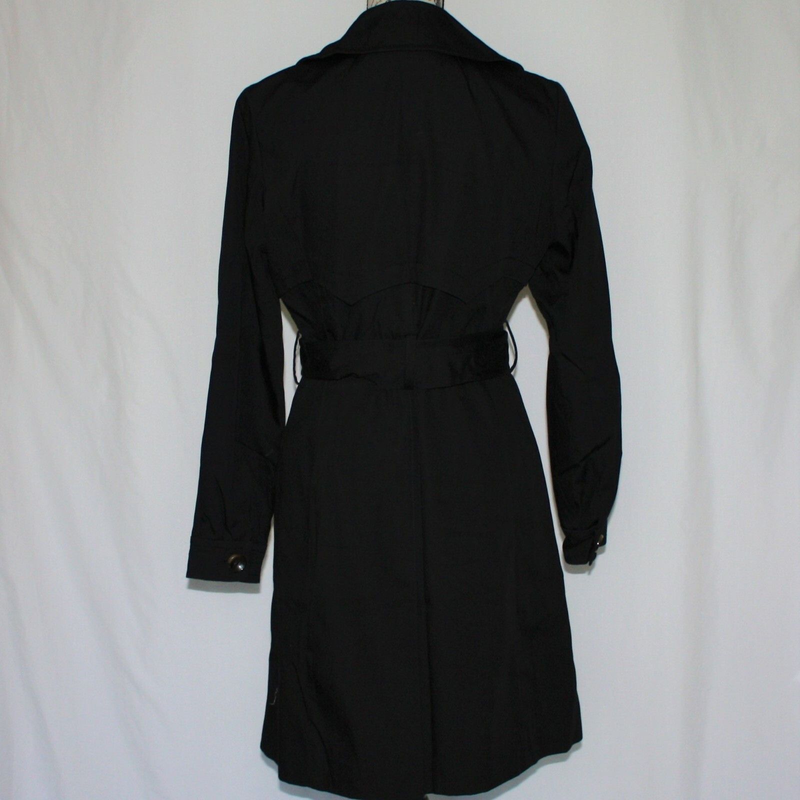 Kenneth Cole Women's Black Trench Coat Belted Jacket in size Medium Size M / US 6-8 / IT 42-44 - 10 Thumbnail