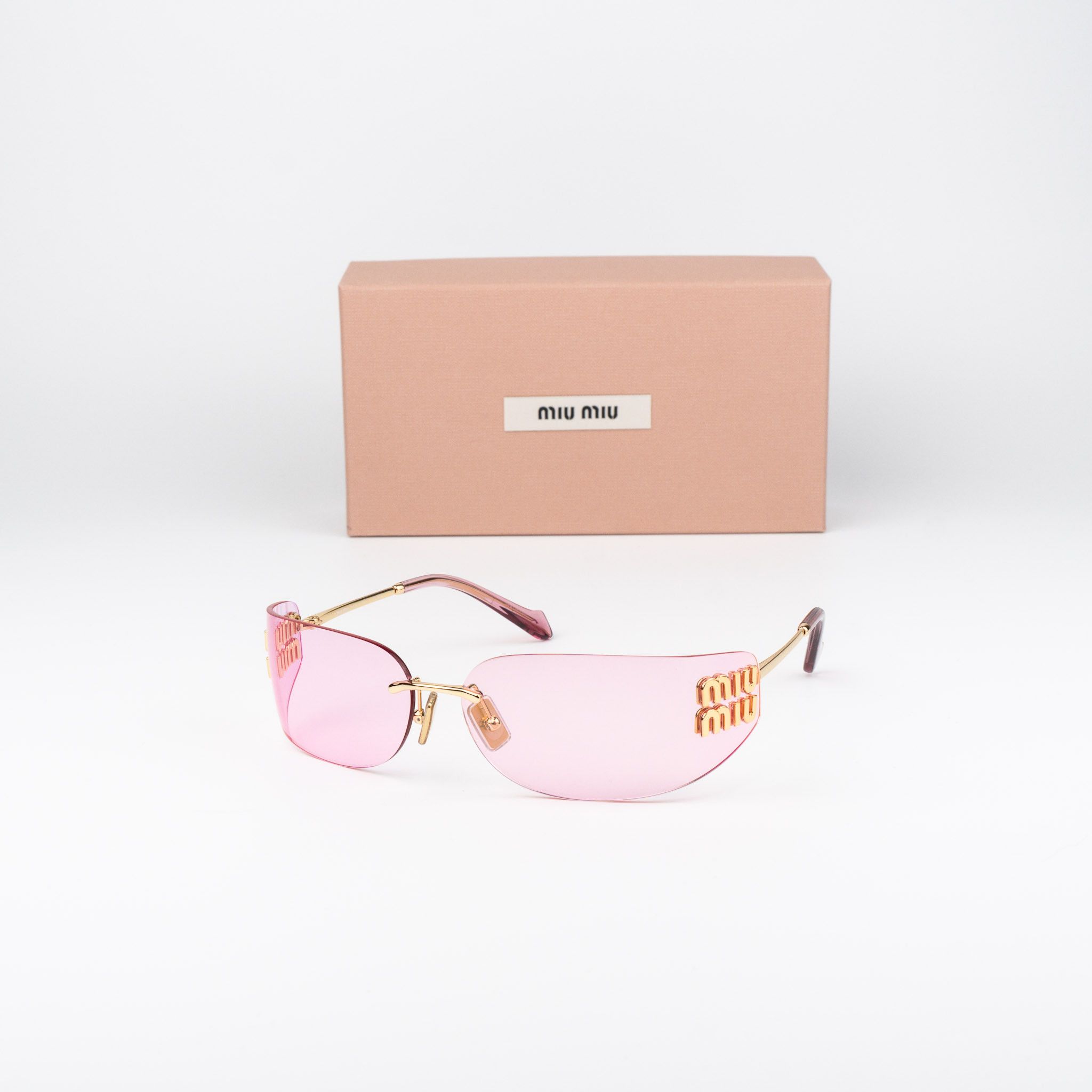 Miu Miu Miu Miu Women Sunglasses Rimless MUA51S 5AK90Y NEW AUTHENTIC Size ONE SIZE - 1 Thumbnail