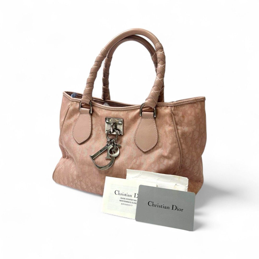 Dior Dior - Trotter Cannage Handbag Monogram Charm Keylock Size ONE SIZE - 1 Thumbnail