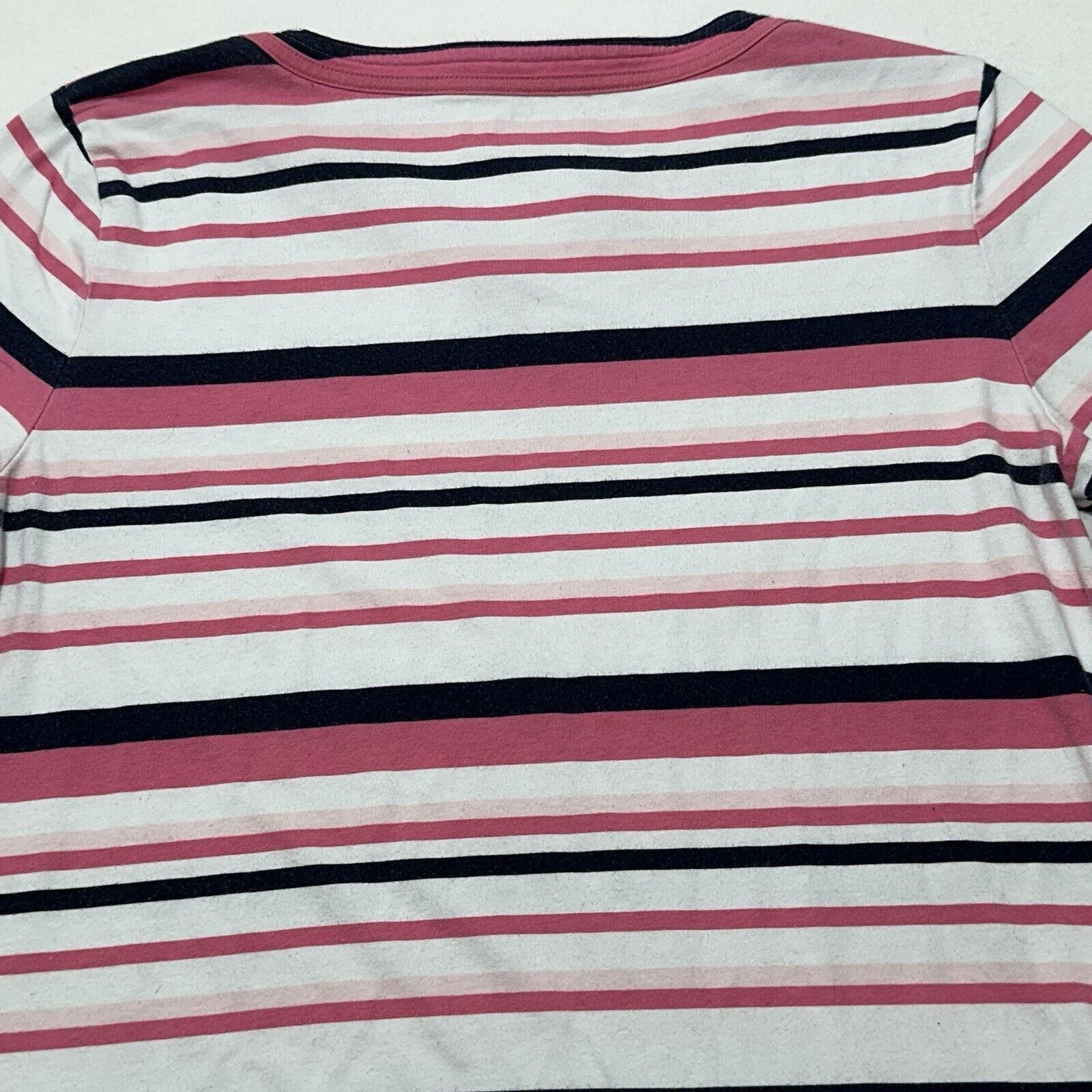 Other Talbots Medium White Pink Black Striped Short Sleeve T Shirt Size M / US 6-8 / IT 42-44 - 11 Thumbnail