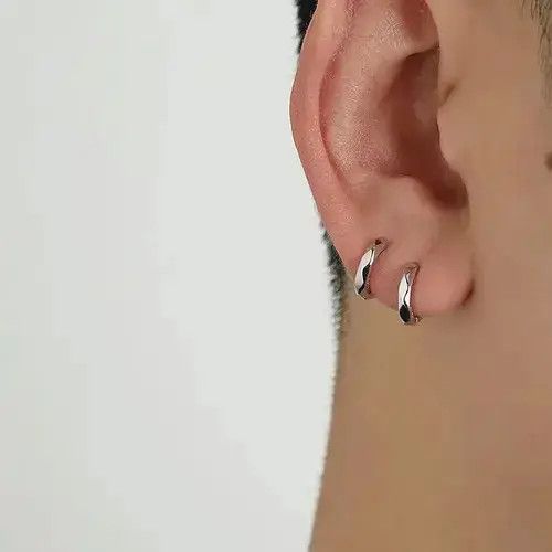 Other 100%925 silver retro punk earrings Size ONE SIZE - 1 Thumbnail