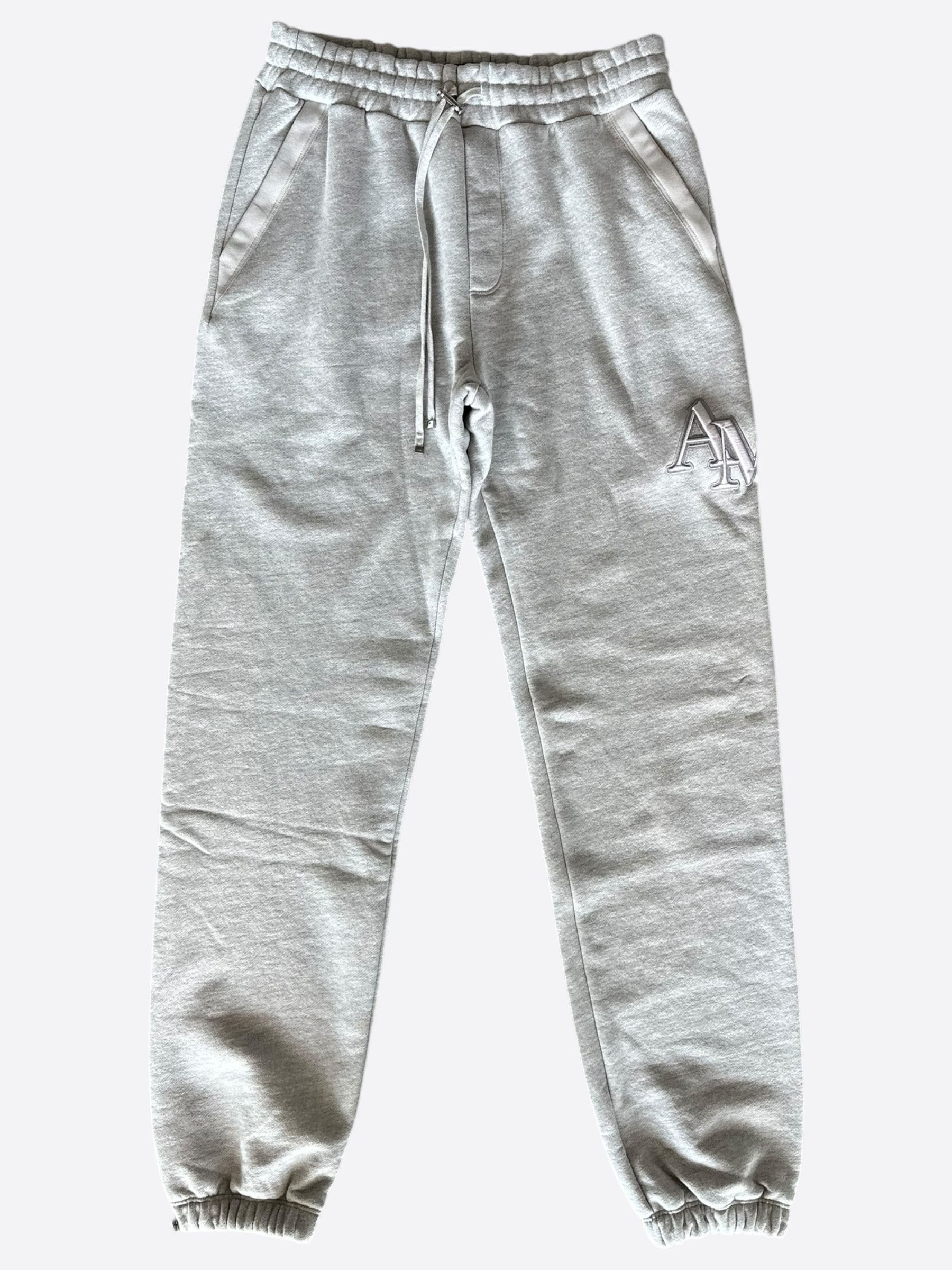 Amiri Amiri Grey Staggered Logo Sweatpants Size US 28 / EU 44 - 1 Thumbnail
