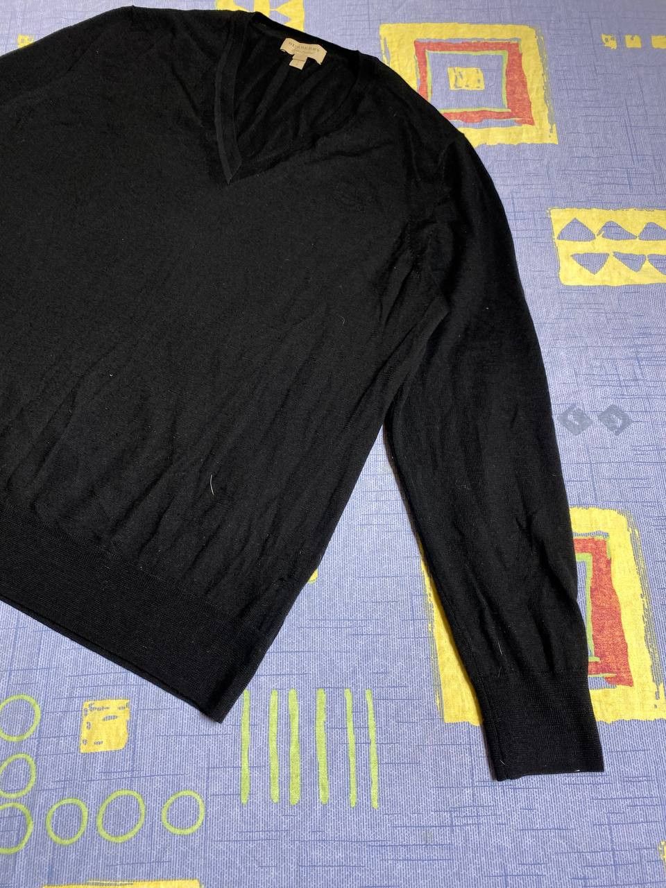 Burberry Thomas Burberry Vintage Sweater V Neck Size US L / EU 52-54 / 3 - 3 Thumbnail
