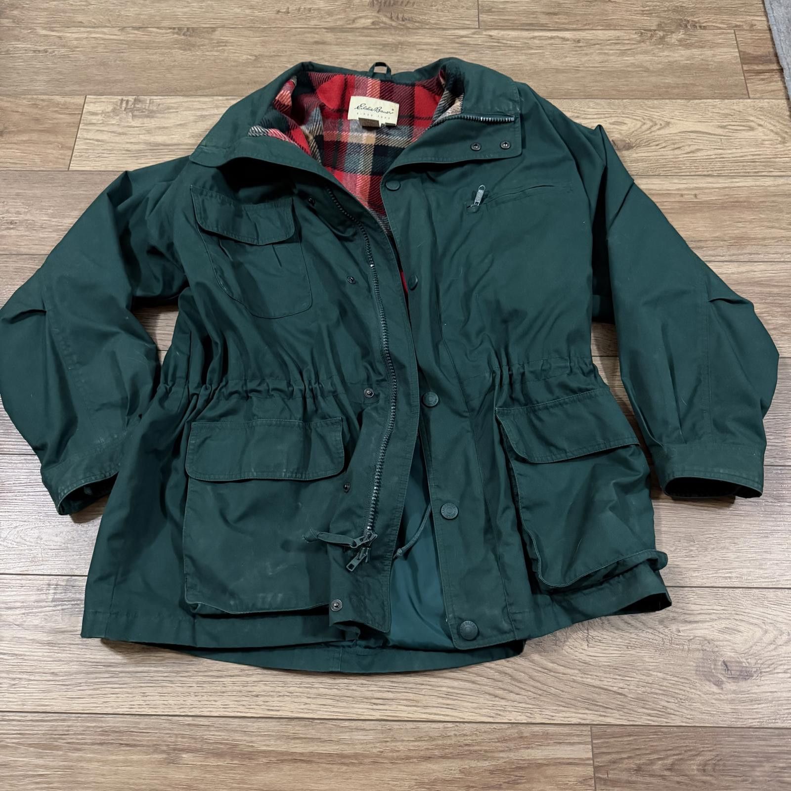 Eddie Bauer Vintage Eddie Bauer Wool Flannel Lined Chore Barn Jacket 90s Size US XL / EU 56 / 4 - 1 Thumbnail