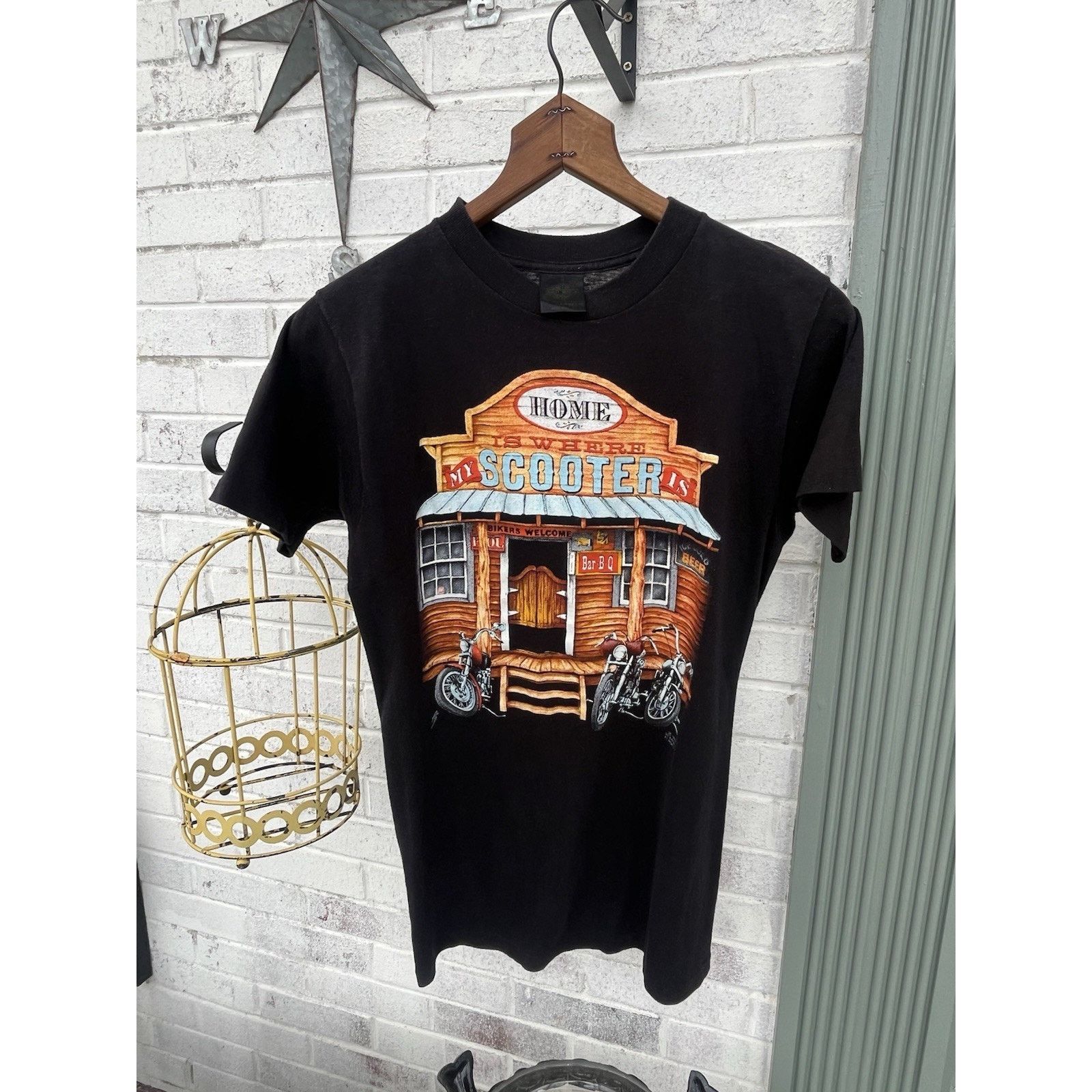 Harley Davidson 1986 Harley Davidson 3D EMBLEM - Home Is Where My Scooter Is Size US S / EU 44-46 / 1 - 1 Thumbnail