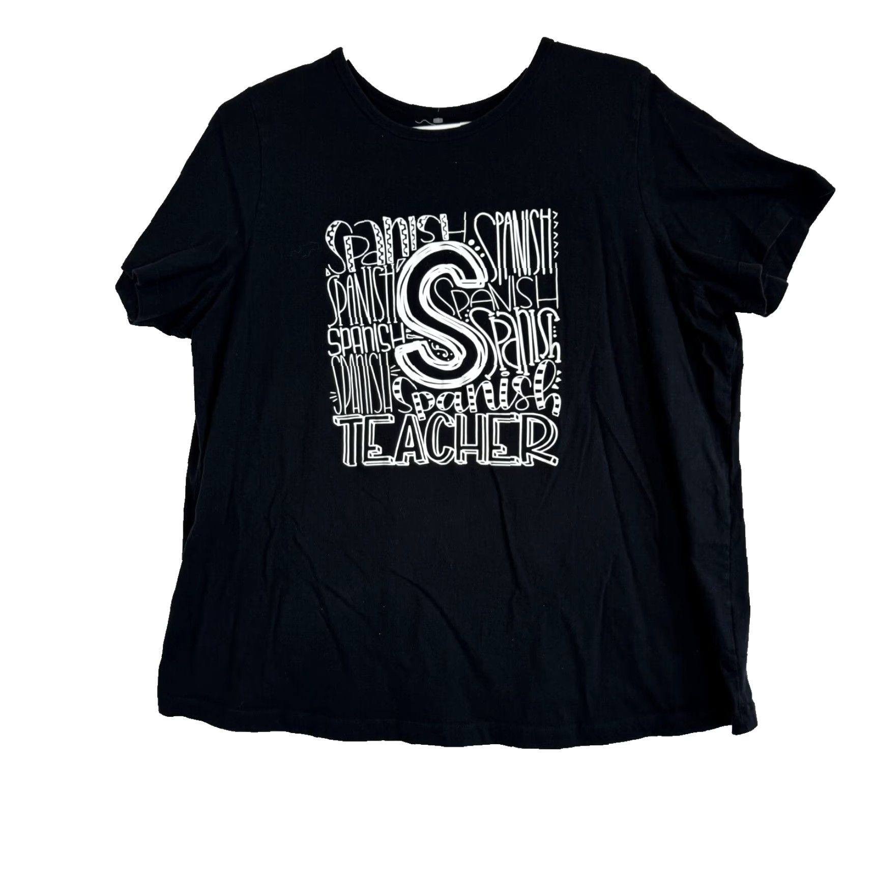 Vintage Woman Within T-Shirt Black Graphic 2X 100% Cotton Short Sleeve Crew Neck W316 Ladies Plus Size Graphic Tee Size XXL / US 16-18 / IT 52-54 - 2 Thumbnail