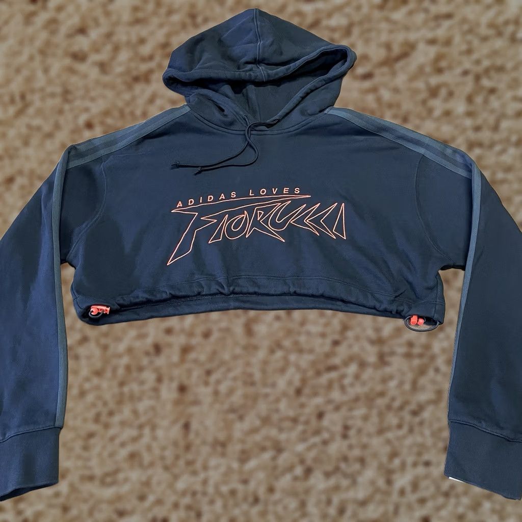 Adidas Adidas Fiorucci Cropped Hoodie Womens XS Black Sweatshirt Ladies Size XS / US 0-2 / IT 36-38 - 1 Thumbnail