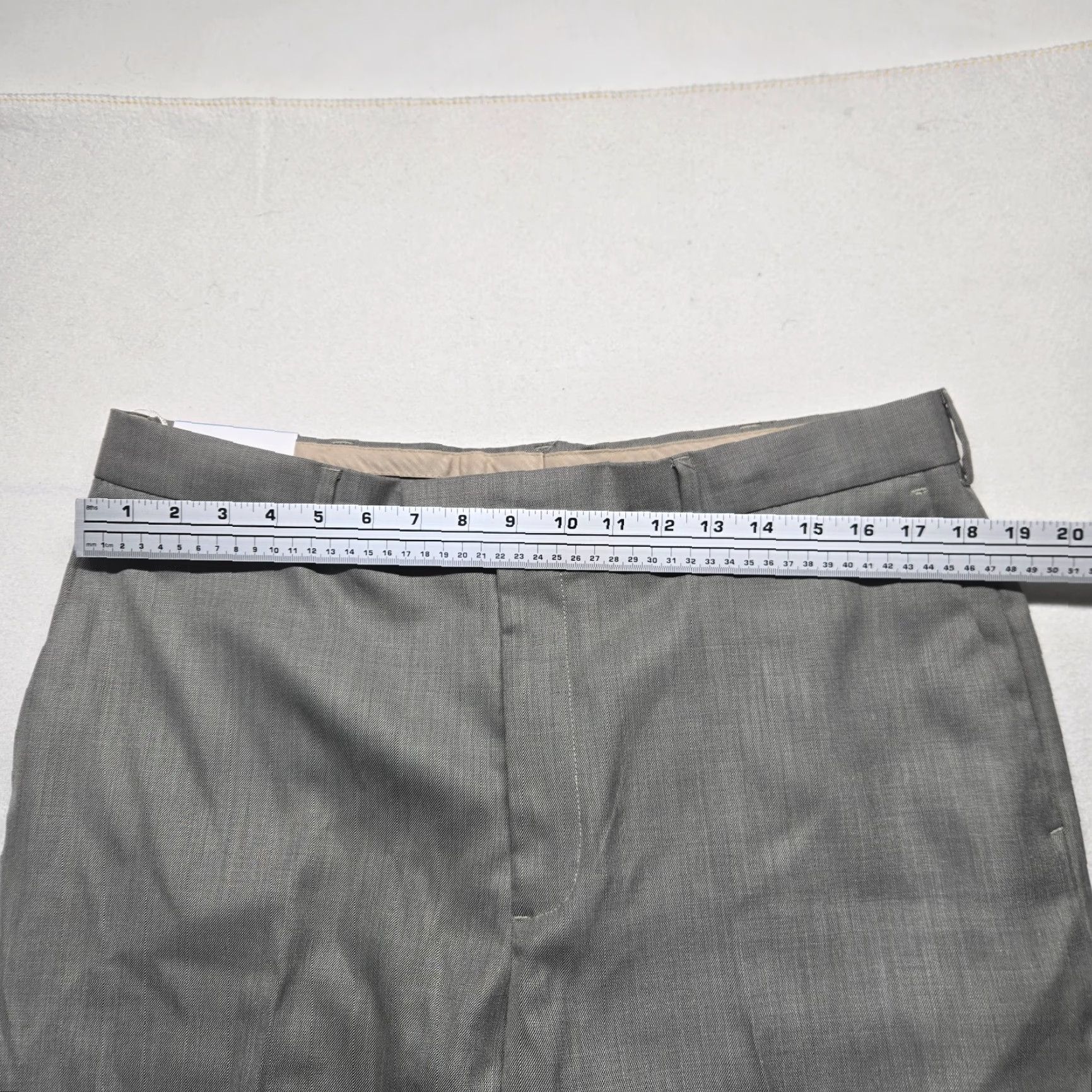Savane Savane Tailored 2U Comfort Waist Men’s 36x30 Gray Dress Pants Flat Front Size US 36 / EU 52 - 6 Thumbnail
