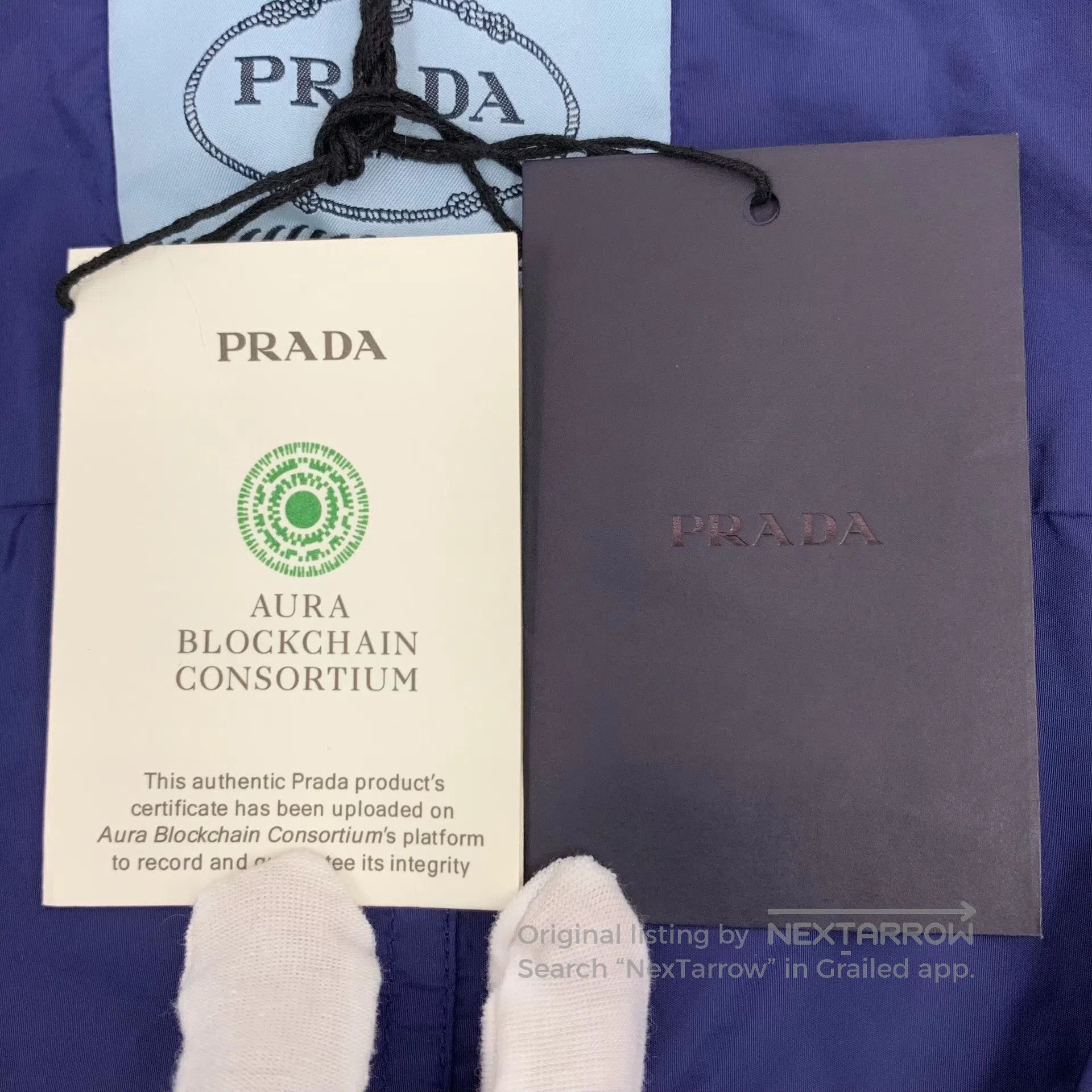Prada Prada Dark blue triangle logo hooded zip long sleeve jacke Size US M / EU 48-50 / 2 - 7 Thumbnail