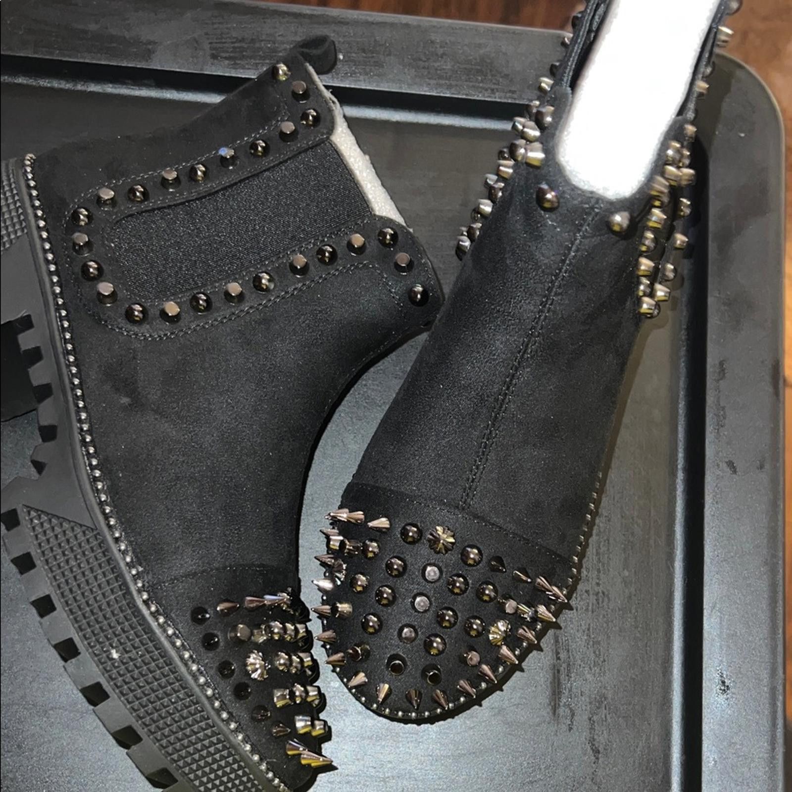 Other Cape Robbin Black Studded Ankle Booties Size US 7 / IT 37 - 2 Thumbnail