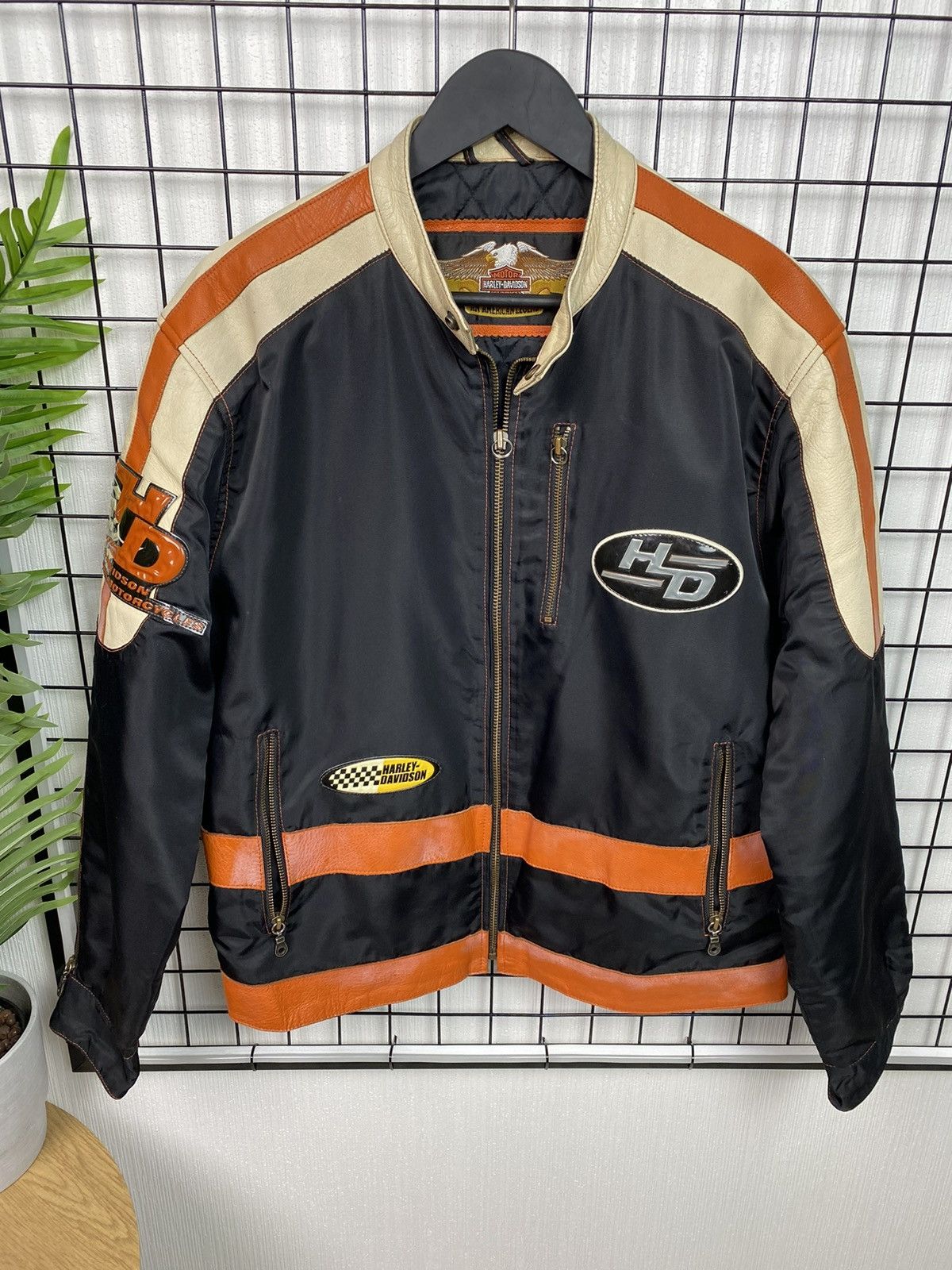 Vintage Harley Davidson Racing Vintage Jacket Bomber Logo Hype Size US L / EU 52-54 / 3 - 2 Thumbnail
