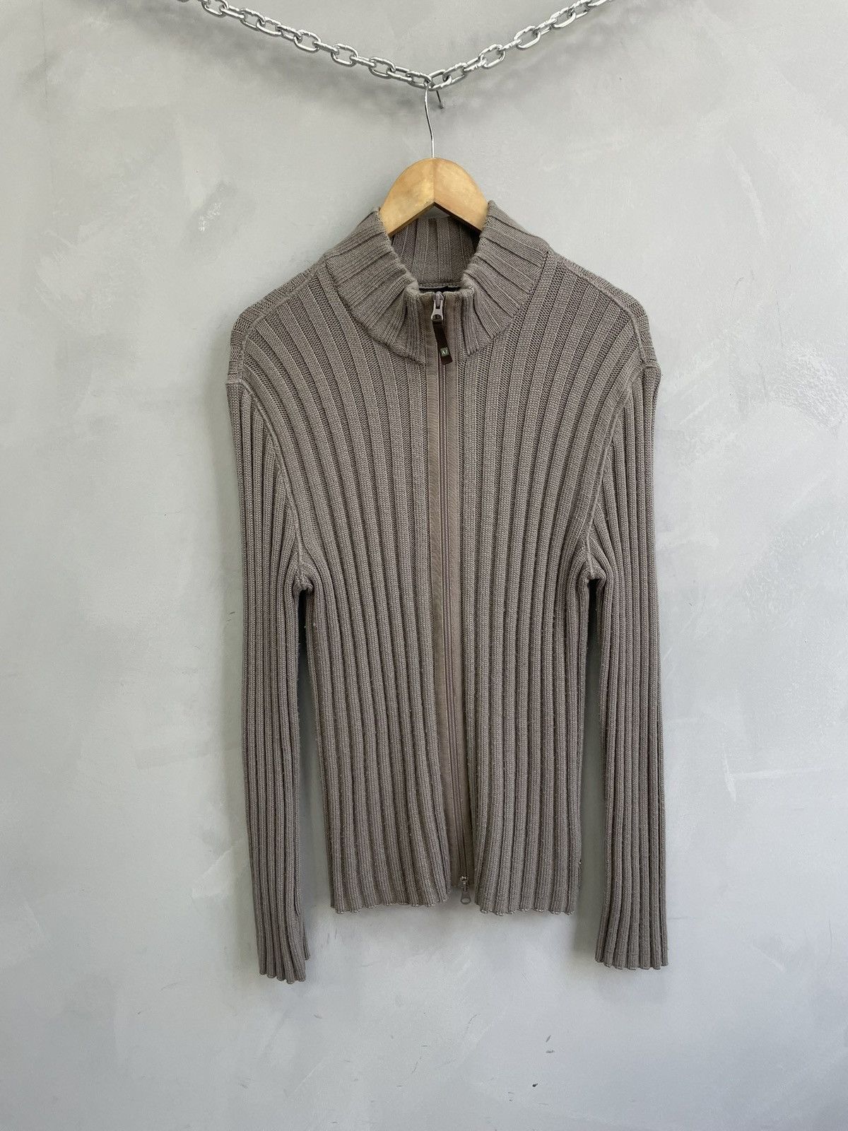 Armani Emporio Armani full zip y2k ripped sweater 90s Size US M / EU 48-50 / 2 - 1 Thumbnail