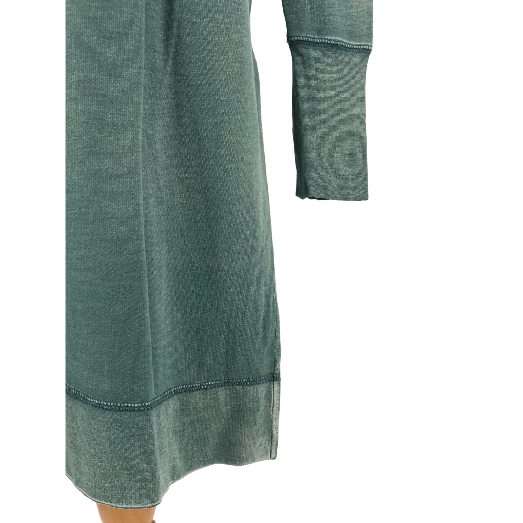 Free People RARE Free People Distressed Green V-Neck Hooded Tunic S | Bo Size S / US 4 / IT 40 - 4 Thumbnail