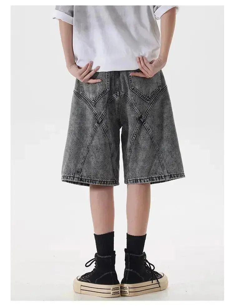 Japanese Brand Retro structured loose denim shorts Size US 32 / EU 48 - 5 Thumbnail