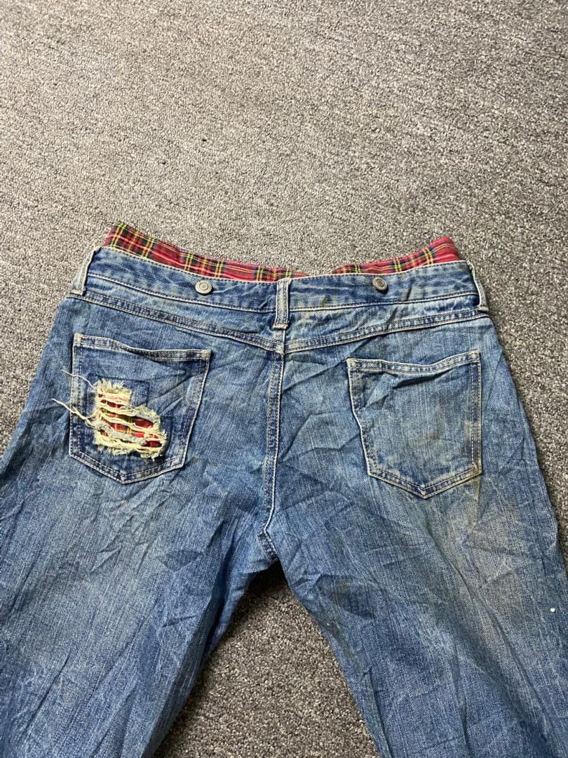 Japanese Brand Japanese Brand Distressed Denim Ripped Patchwork Jeans (137) Size US 31 - 3 Thumbnail